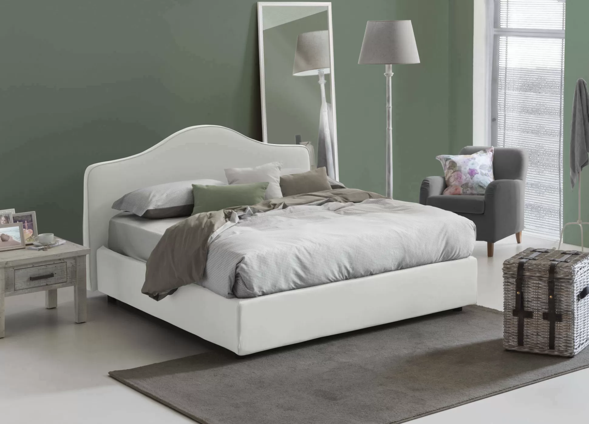 Dmora Letti Matrimoniali<Letto matrimoniale Alborella, adatto per materasso Cm 160x200,