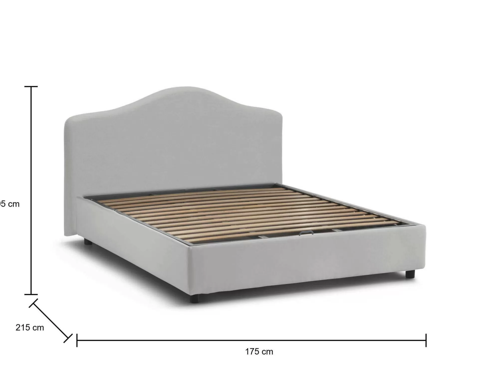 Dmora Letti Matrimoniali<Letto matrimoniale Alborella, adatto per materasso Cm 160x200,