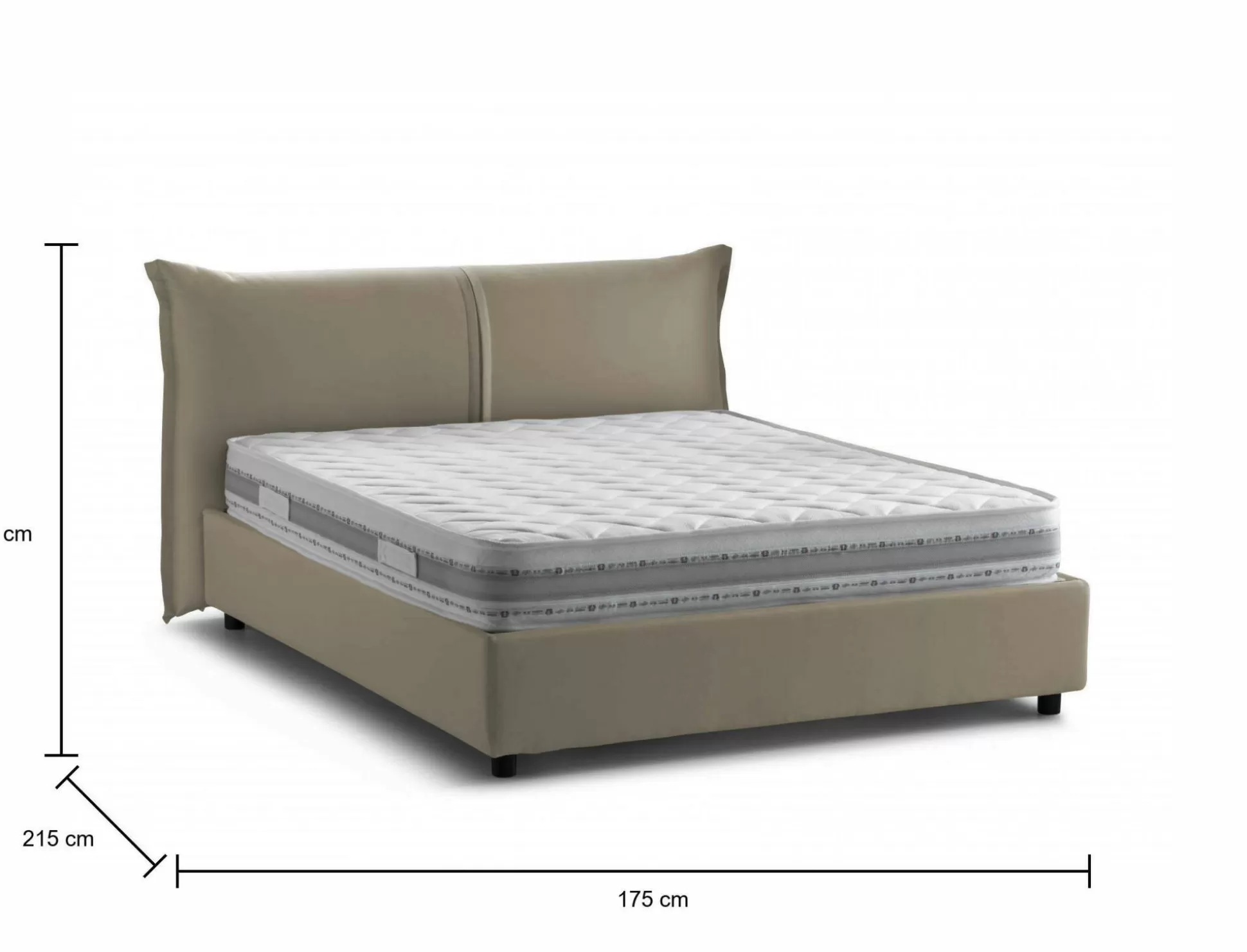 Dmora Letti Matrimoniali<Letto matrimoniale Aldus, con materasso Cm 160x200 incluso,