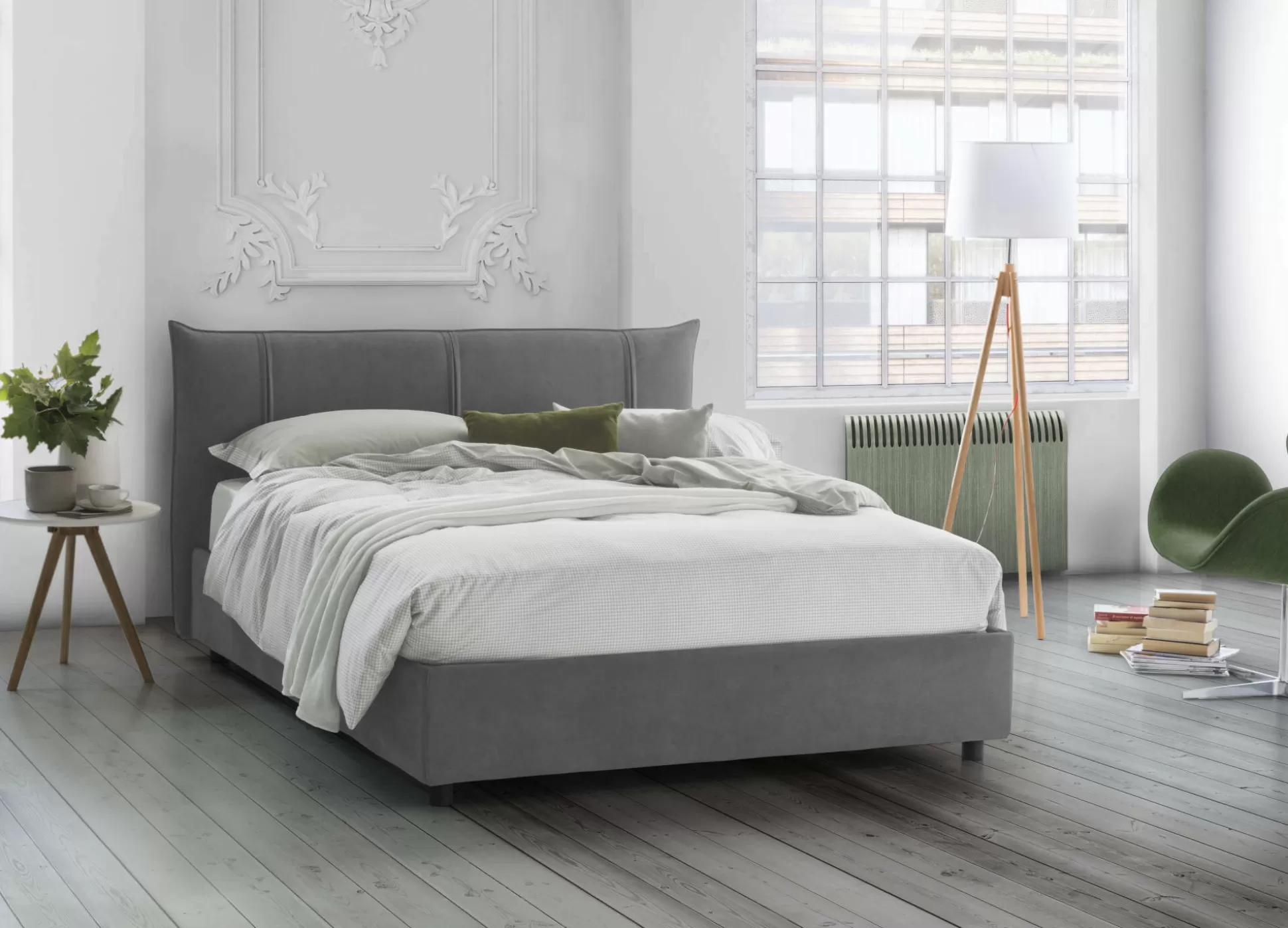 Dmora Letti Matrimoniali<Letto matrimoniale Ambassador, adatto per materasso Cm 160x200,