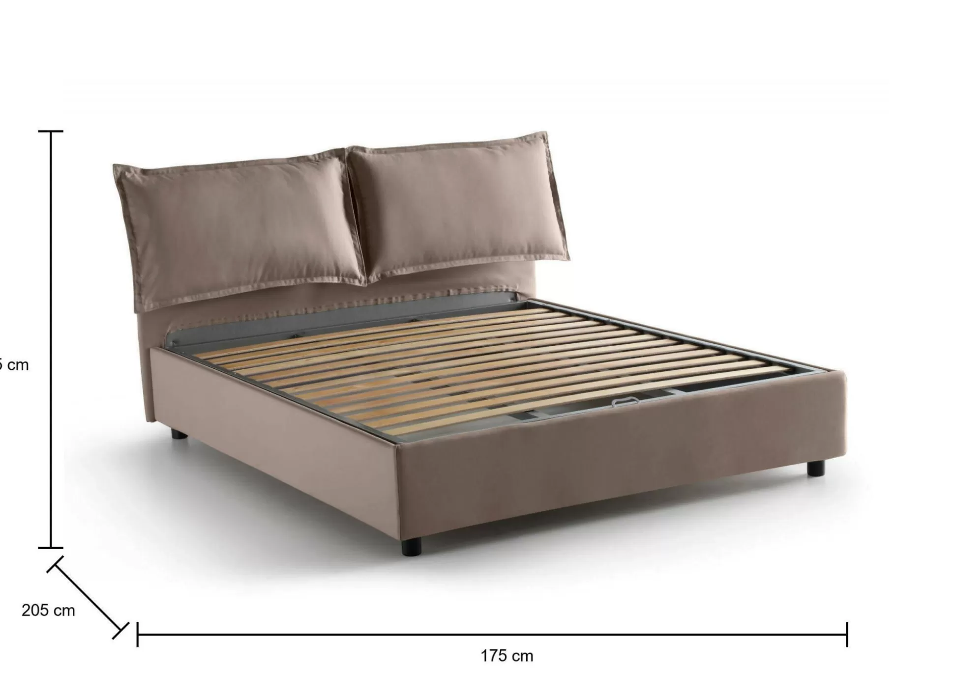 Dmora Letti Matrimoniali<Letto matrimoniale Anjin, adatto per materasso Cm 160x190,