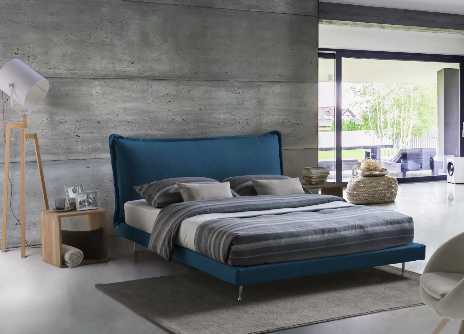 Dmora Letti Matrimoniali<Letto matrimoniale Arcore, adatto per materasso Cm 160x190,