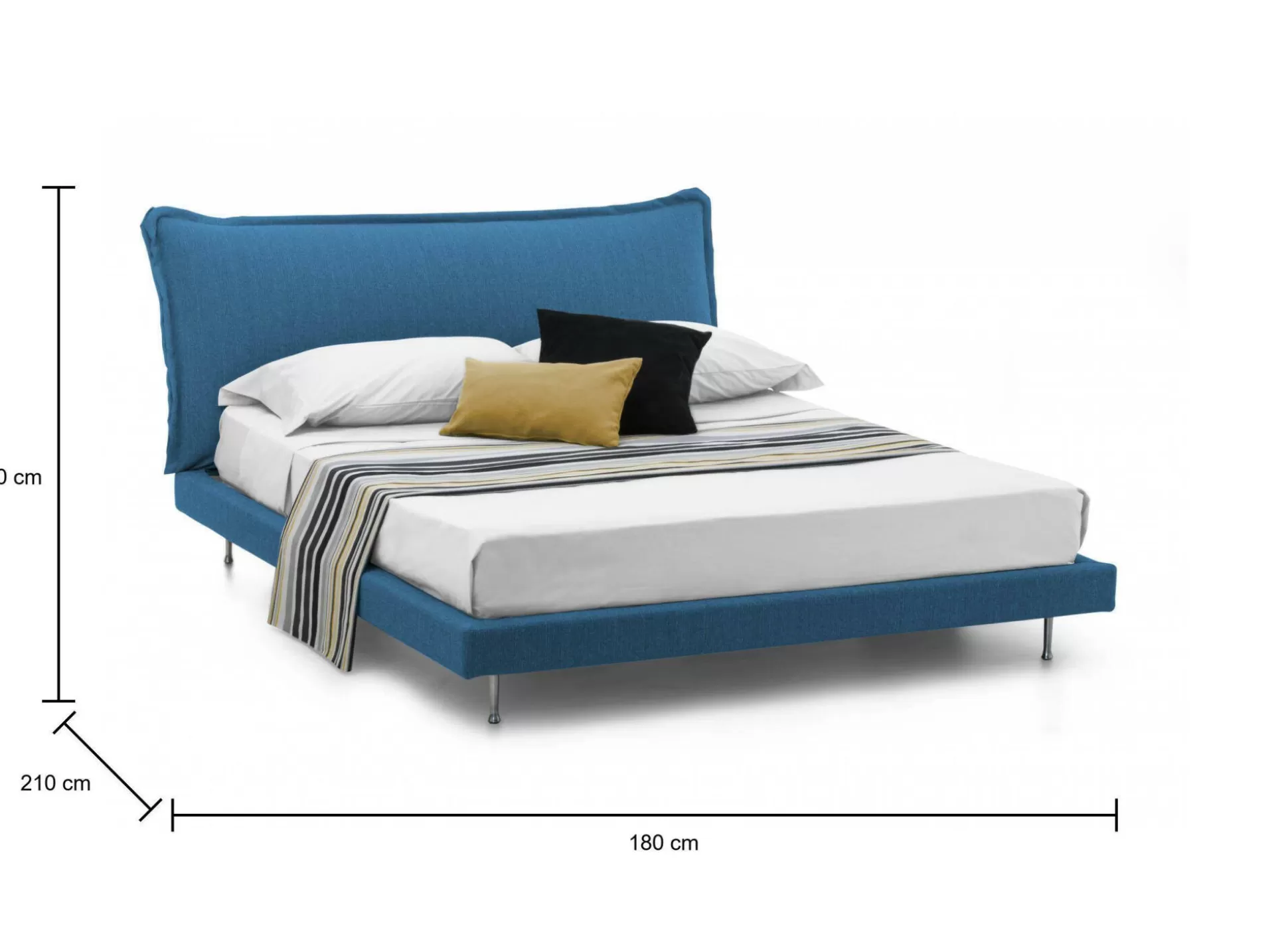 Dmora Letti Matrimoniali<Letto matrimoniale Arcore, adatto per materasso Cm 160x190,