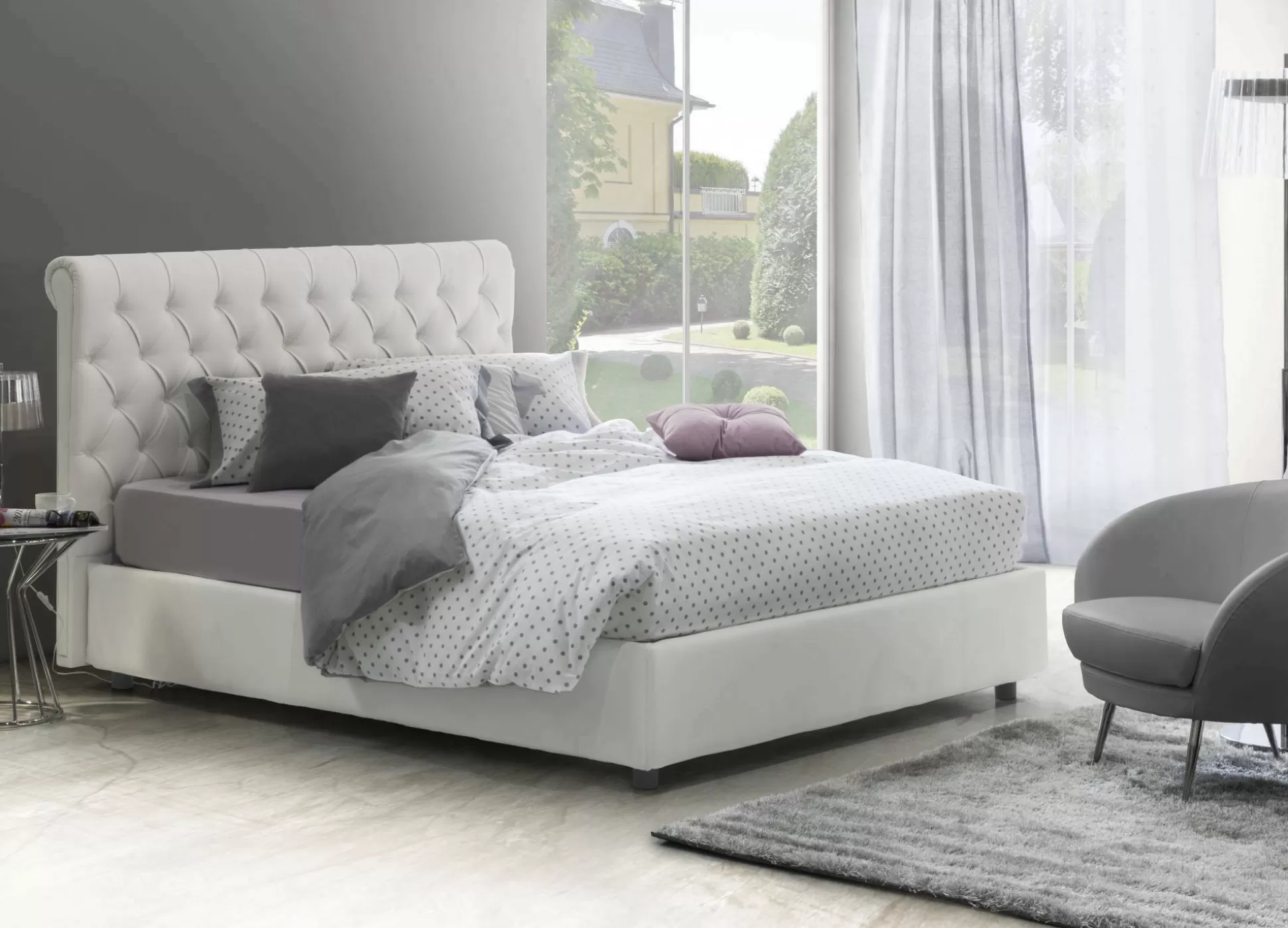 Dmora Letti Matrimoniali<Letto matrimoniale Arnorld, , con incluso materasso da 160x190 cm