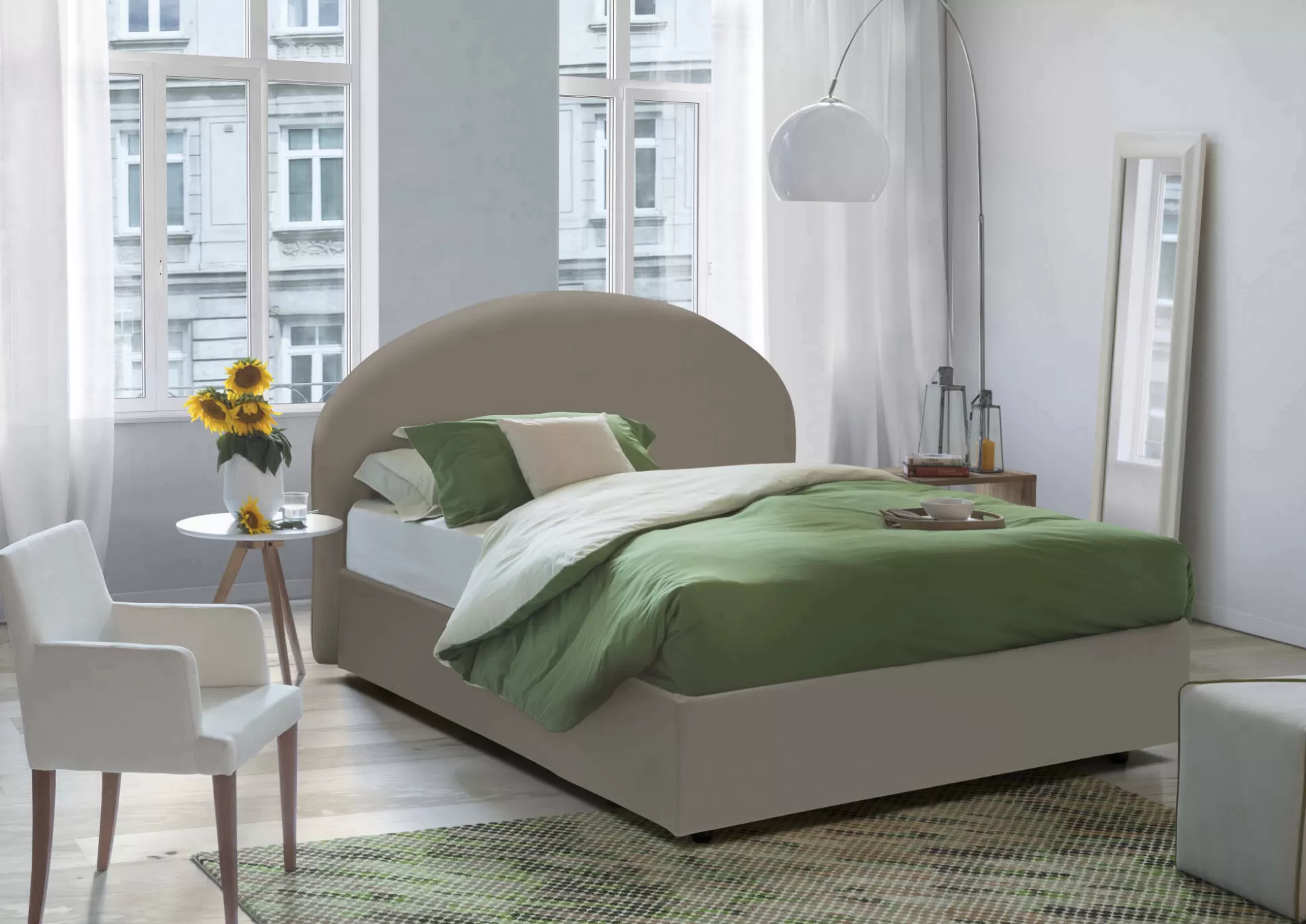 Dmora Letti Matrimoniali<Letto matrimoniale Augite, adatto per materasso Cm 160x200,