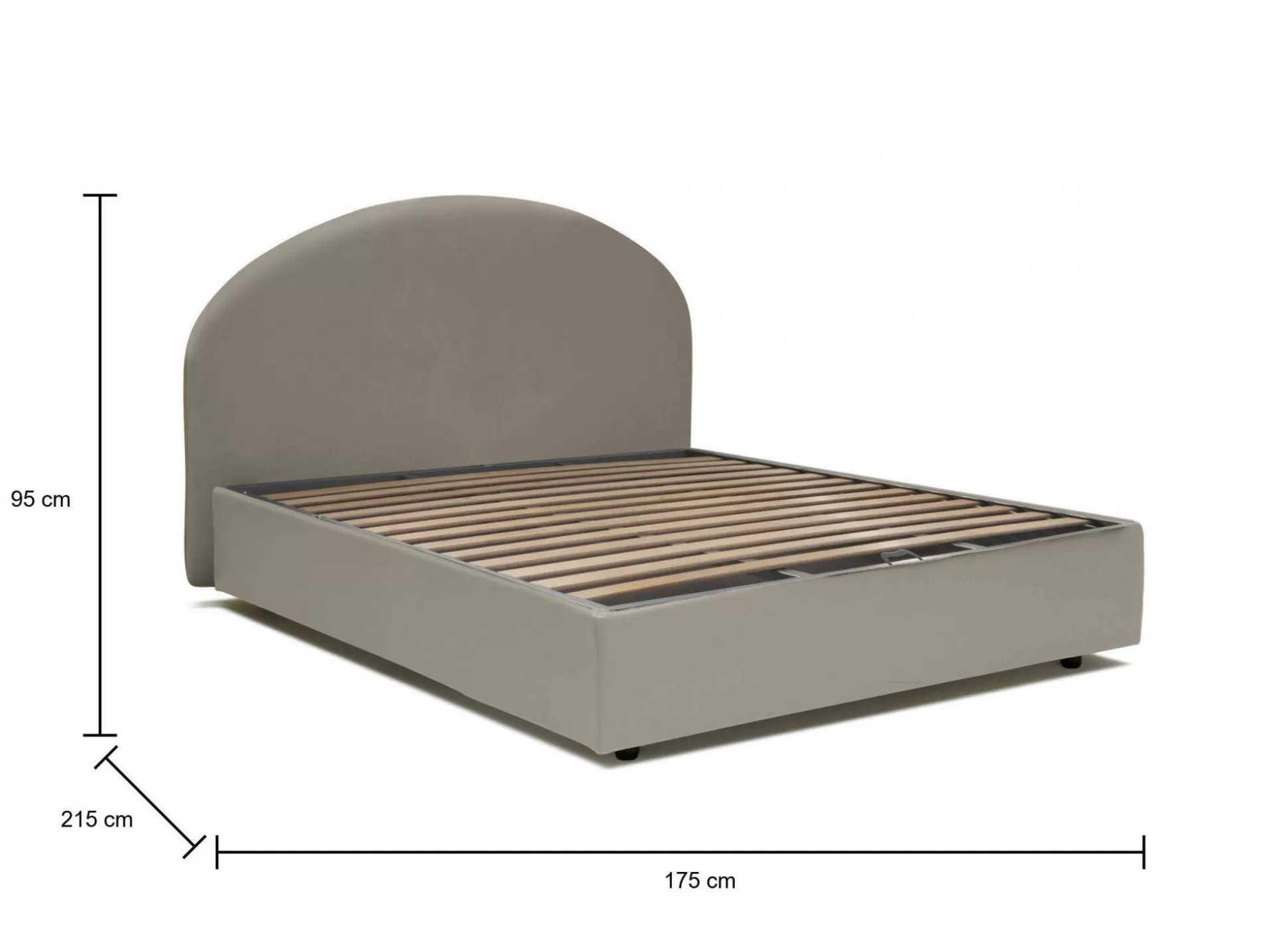 Dmora Letti Matrimoniali<Letto matrimoniale Augite, adatto per materasso Cm 160x200,