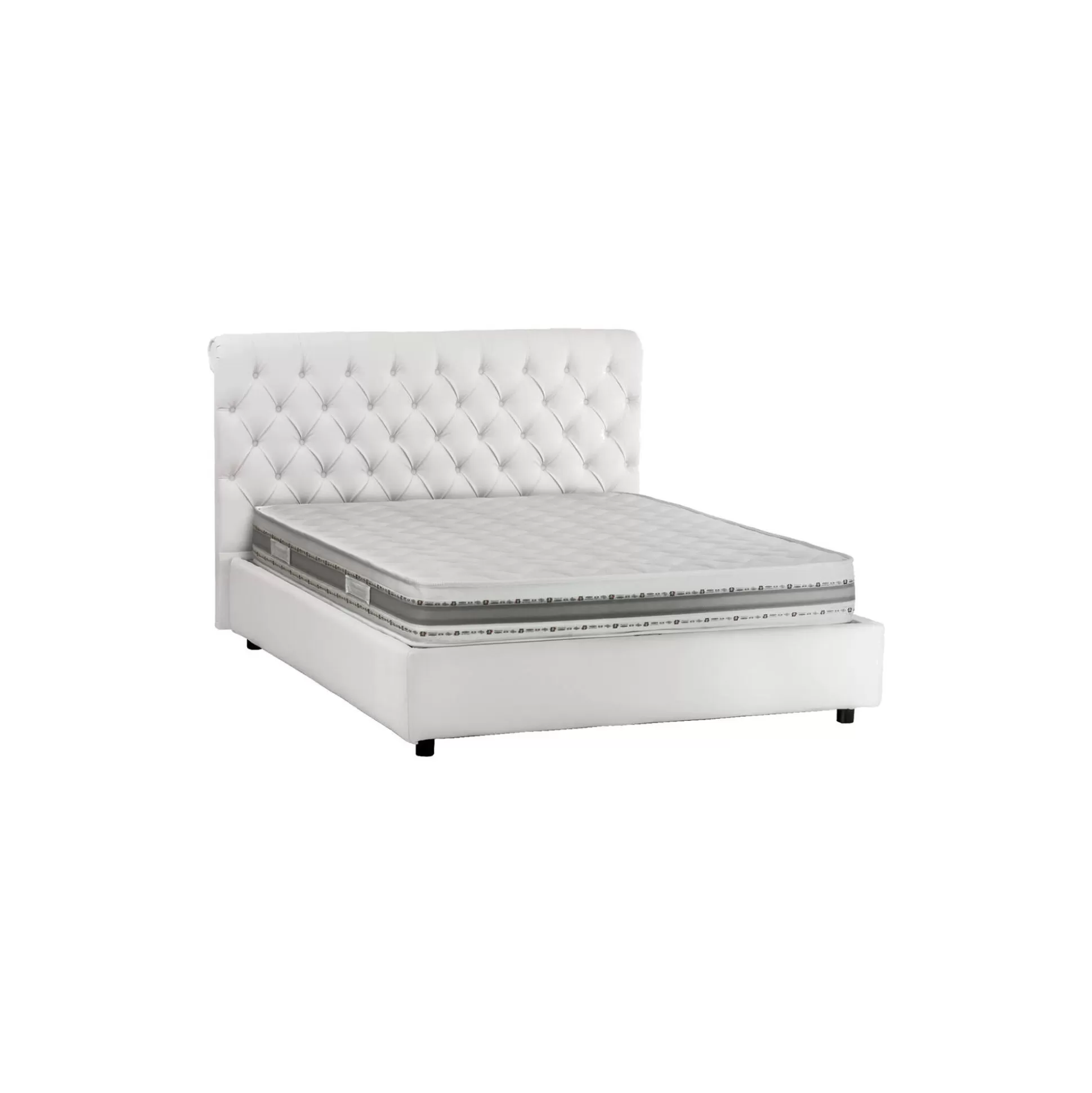 Dmora Letti Matrimoniali<Letto matrimoniale Dbeca, , adatto a materasso da 160x190 cm