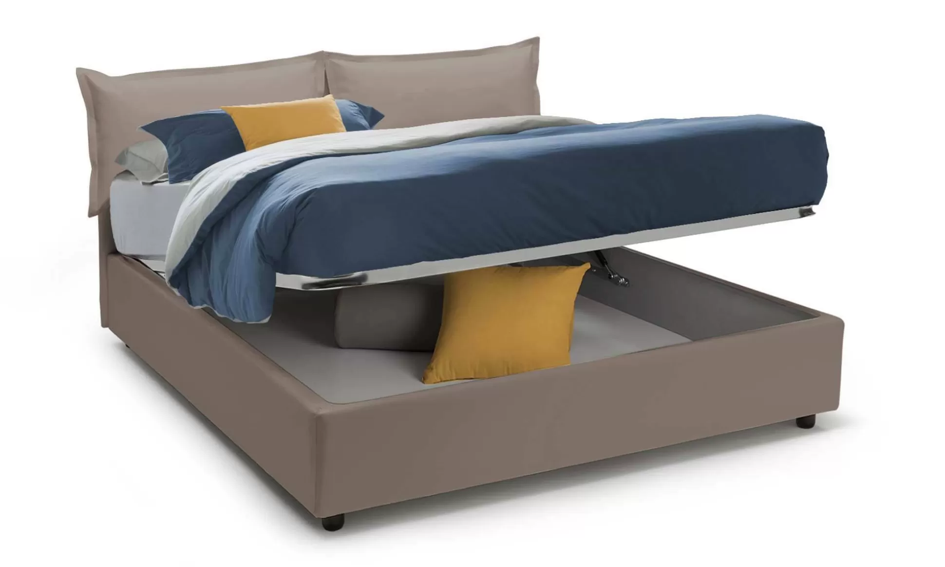 Dmora Letti Matrimoniali<Letto matrimoniale Viburno, adatto per materasso Cm 160x190,