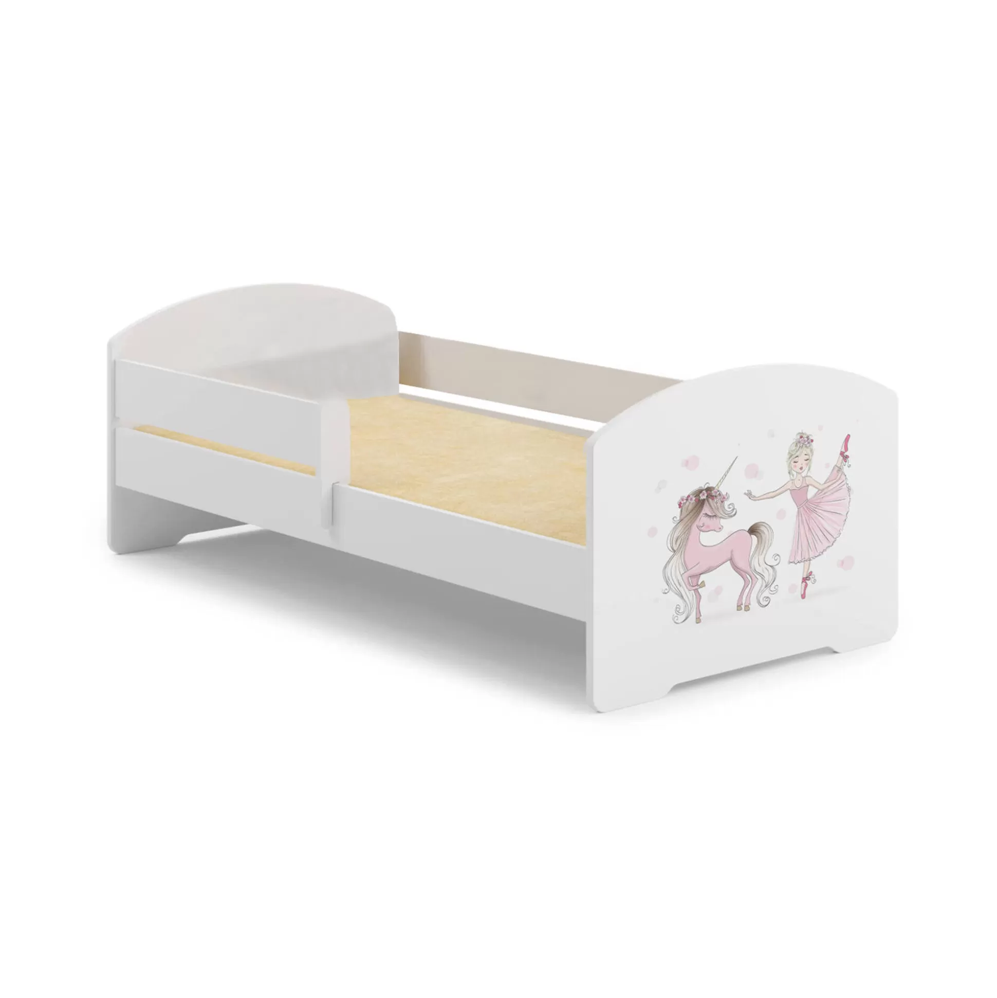 Dmora Letti Singoli<Letto per bambini Debby, 77x144 h56 cm, con unicorno