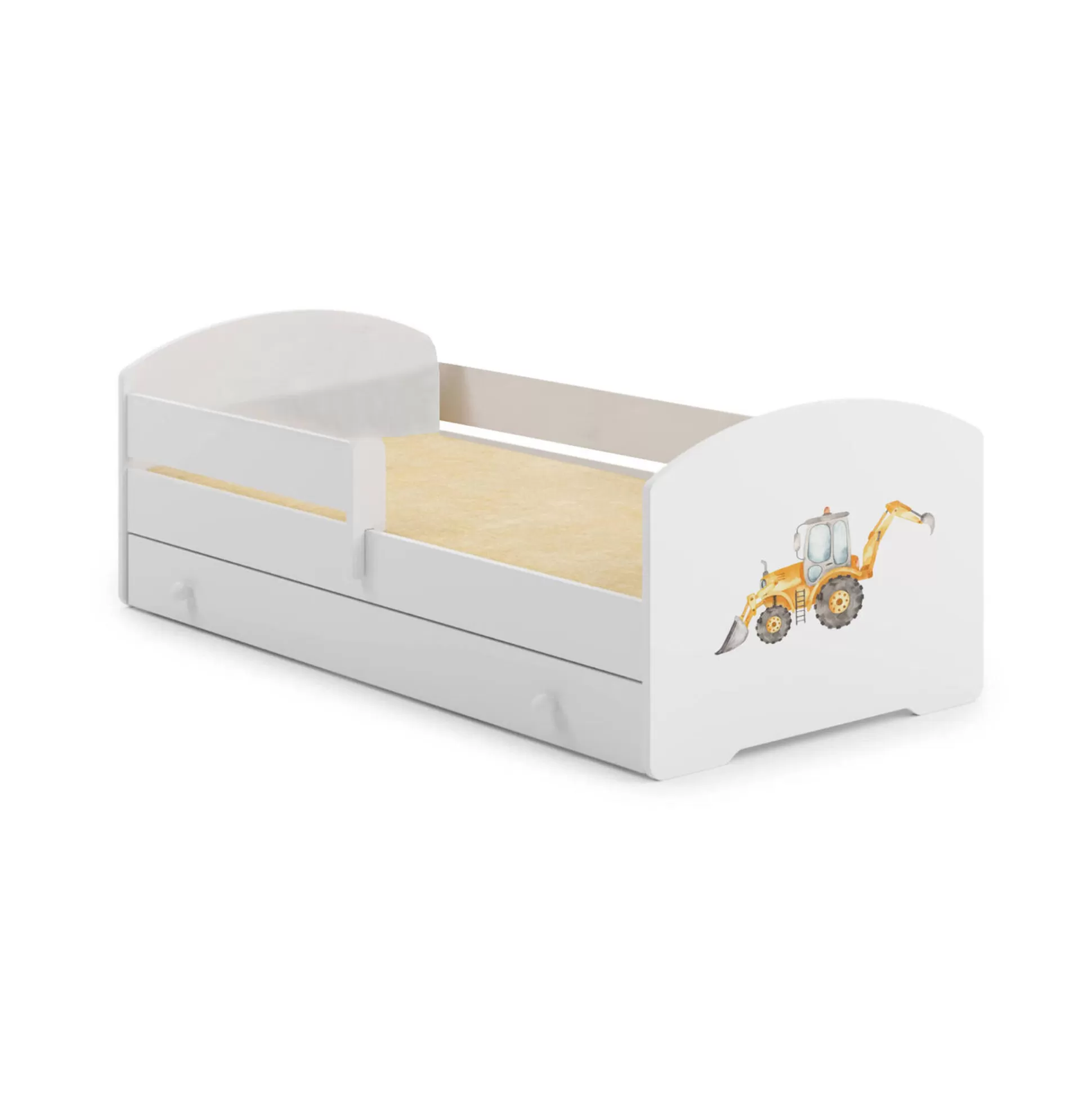 Dmora Letti Singoli<Letto per bambini Gorio, 85x164 h63 cm, con Escavatore