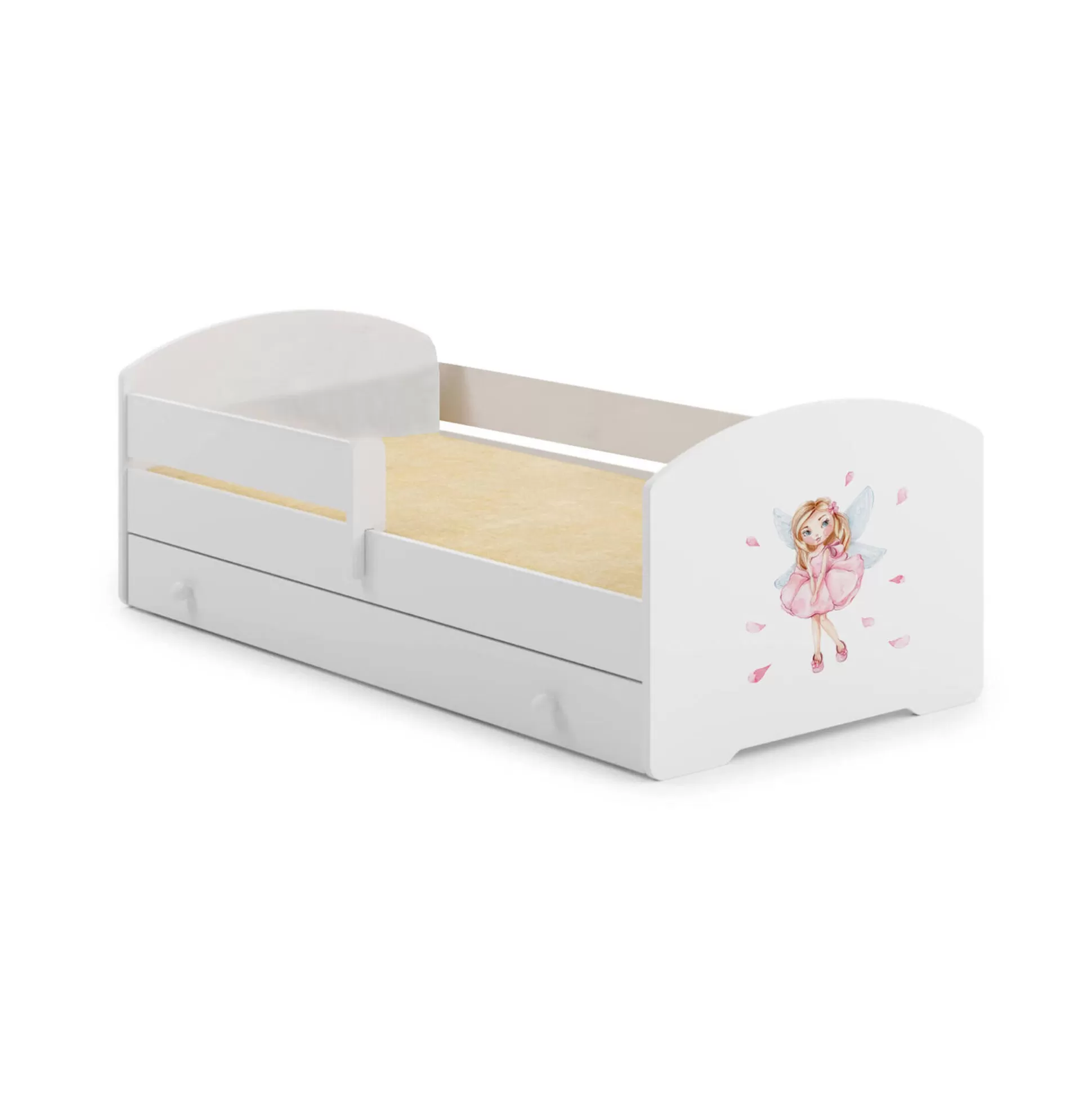 Dmora Letti Singoli<Letto per bambini Gorio, 85x164 h63 cm, con Fatina