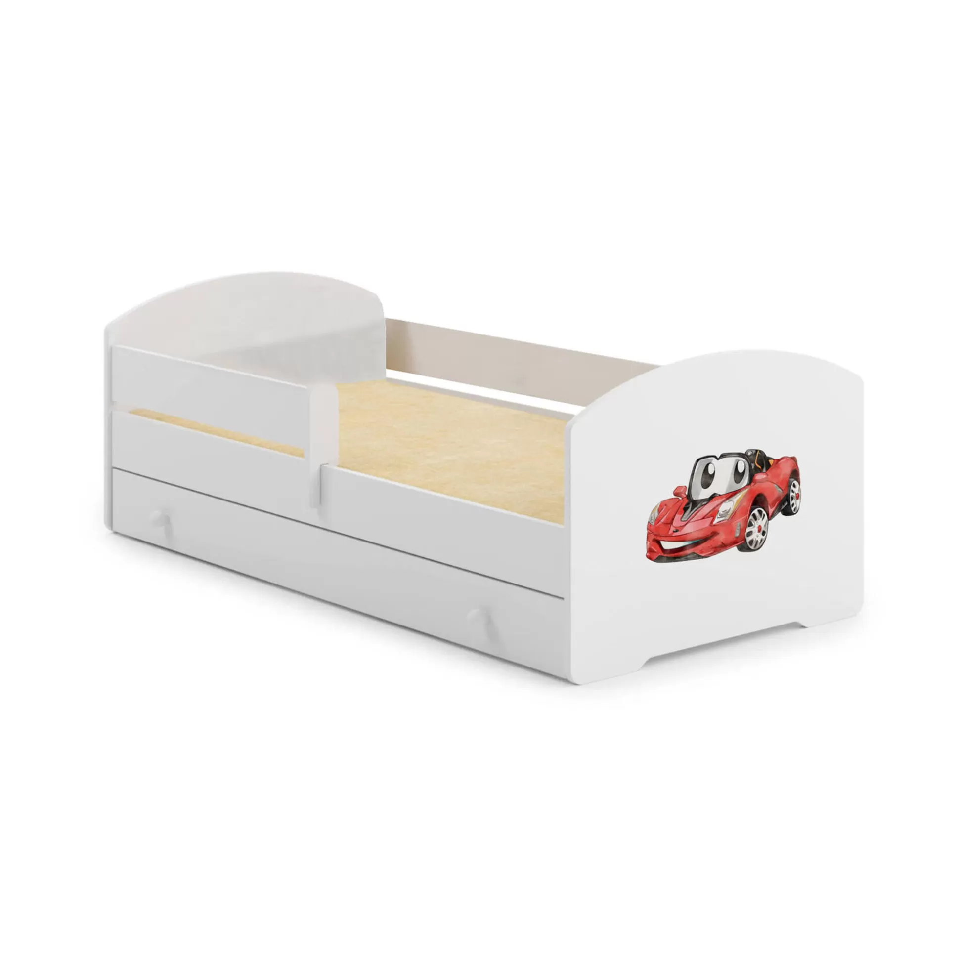 Dmora Letti Singoli<Letto per bambini Gorio, 85x164 h63 cm, con macchina
