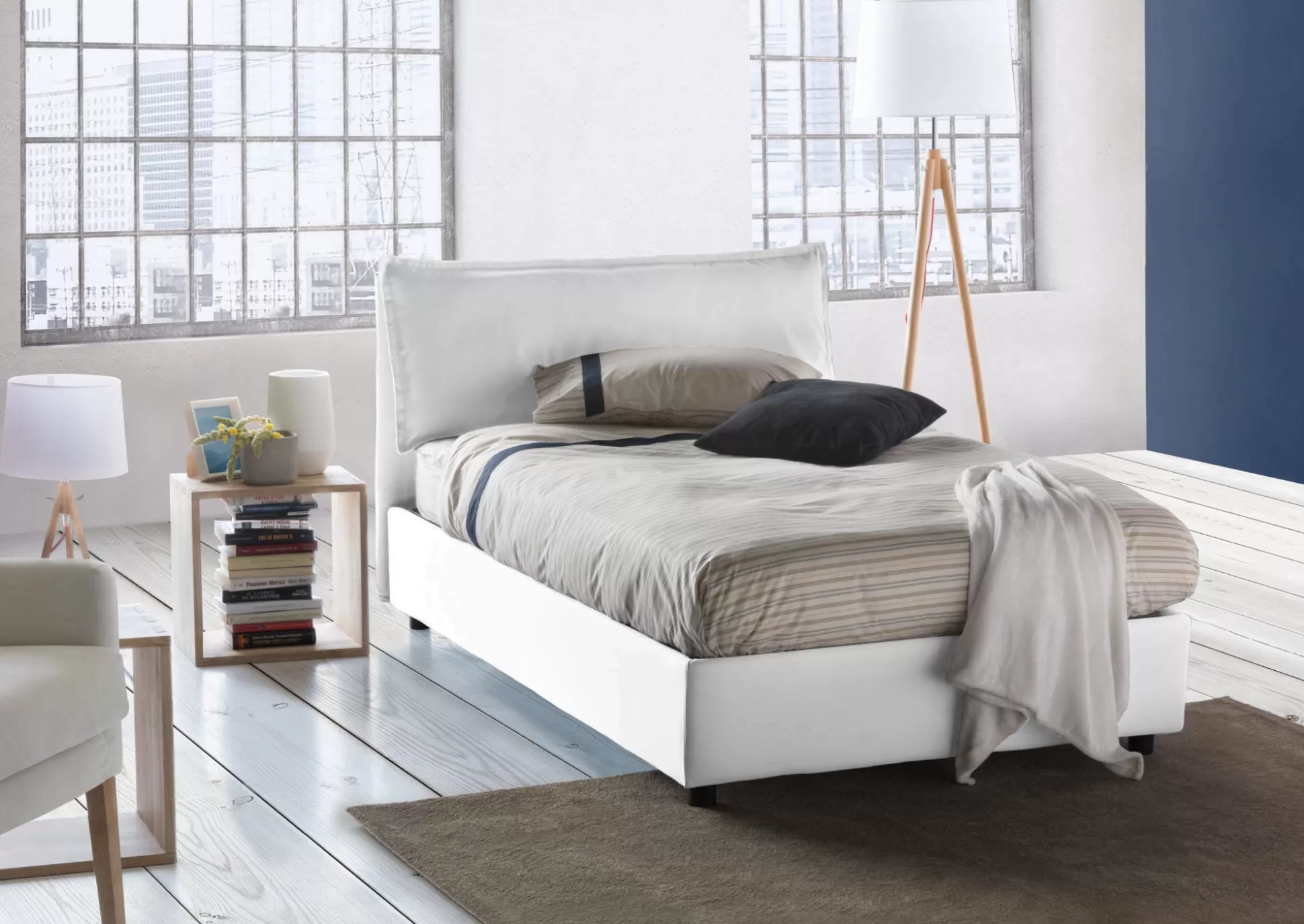 Dmora Letti Piazza E Mezza<Letto piazza e mezza Abbygale, con materasso Cm 120x200 incluso,