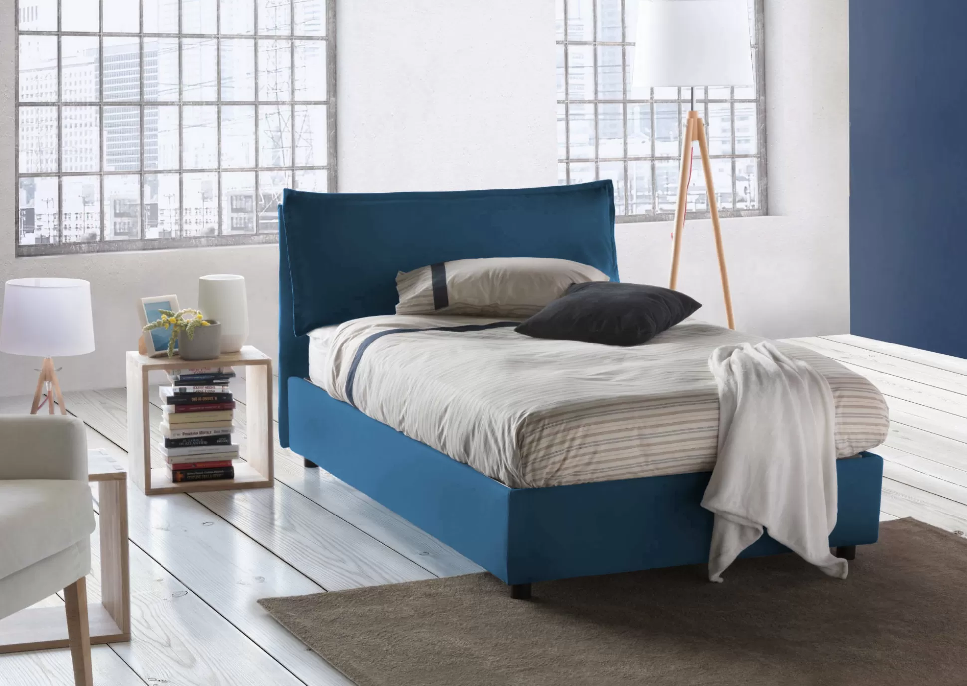 Dmora Letti Piazza E Mezza<Letto piazza e mezza Abbygale, con materasso Cm 120x200 incluso,