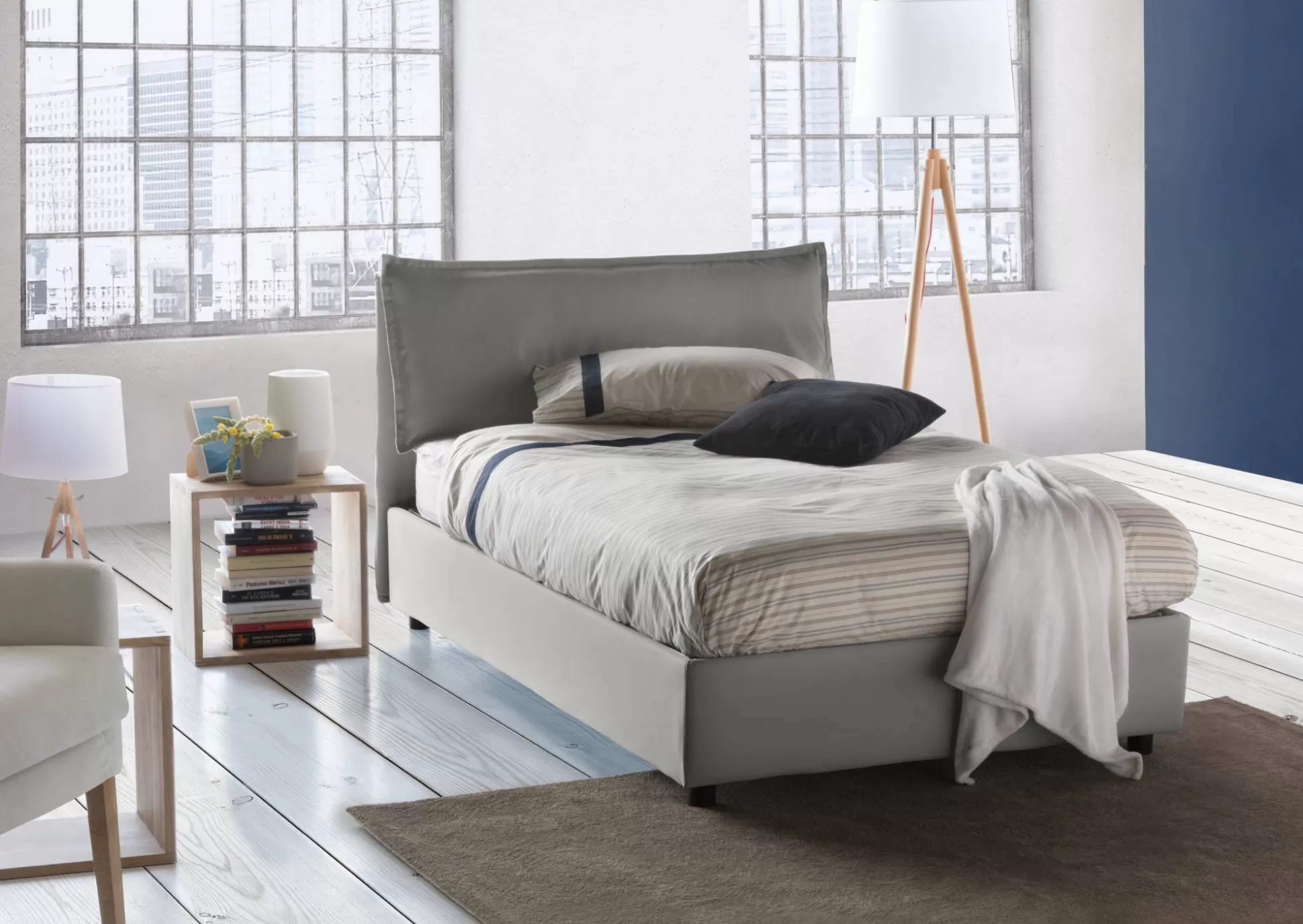 Dmora Letti Piazza E Mezza<Letto piazza e mezza Abbygale, con materasso Cm 120x200 incluso,