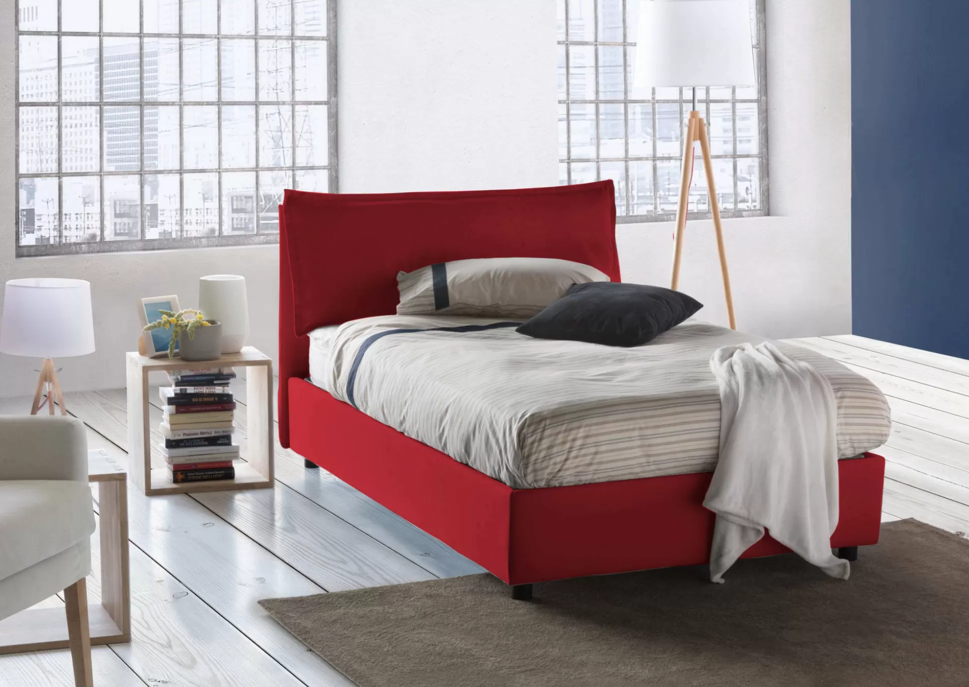Dmora Letti Piazza E Mezza<Letto piazza e mezza Abbygale, con materasso Cm 120x200 incluso,