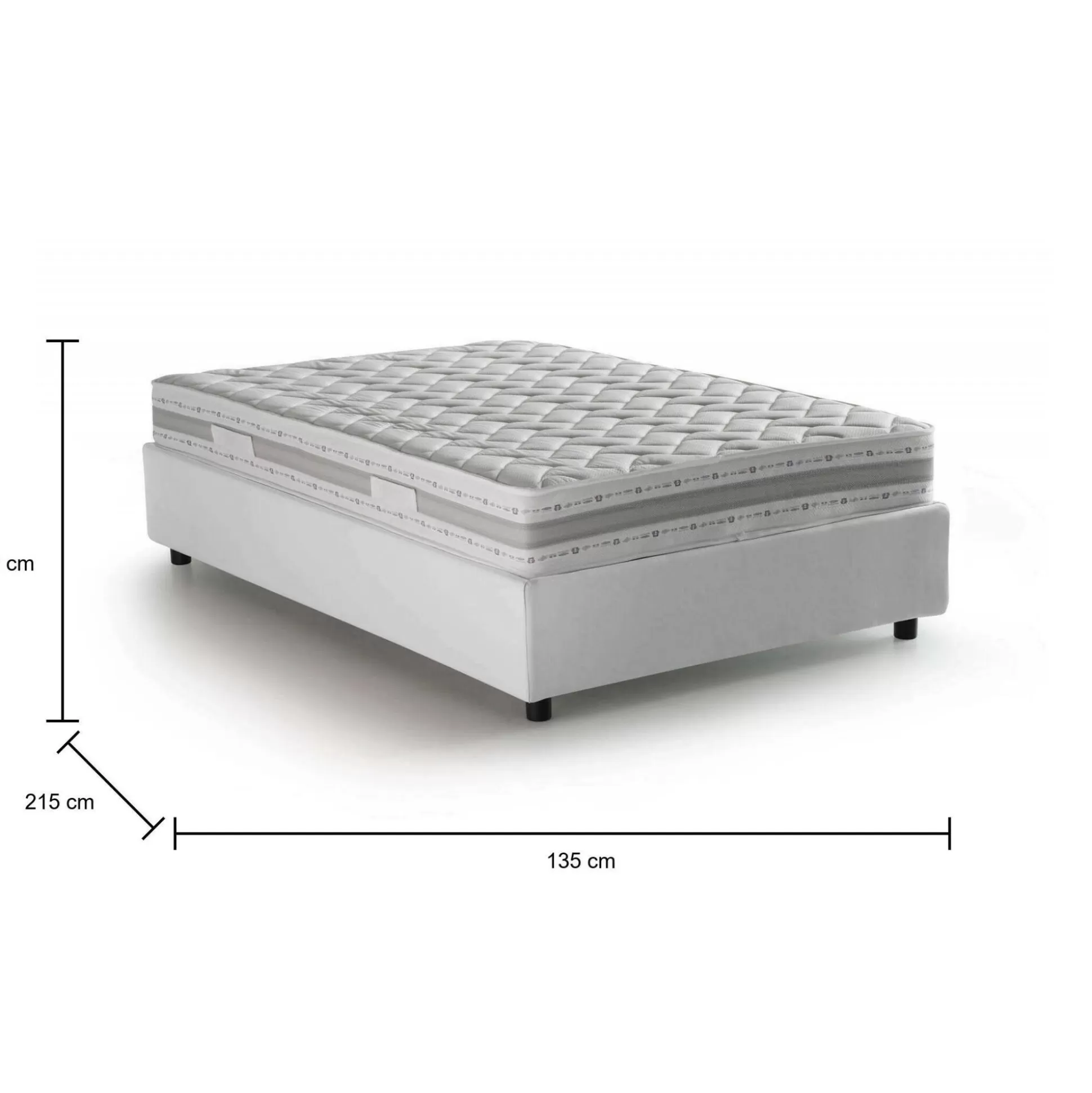 Dmora Letti Piazza E Mezza<Letto piazza e mezza Abici, con materasso Cm 120x200 incluso,