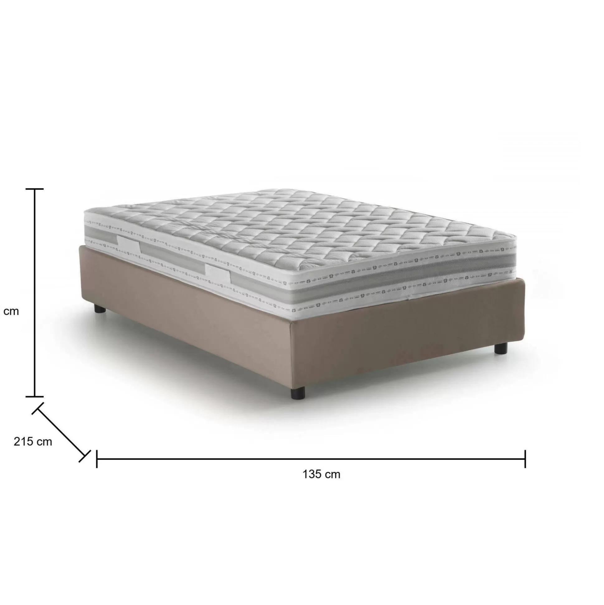 Dmora Letti Piazza E Mezza<Letto piazza e mezza Abici, con materasso Cm 120x200 incluso,
