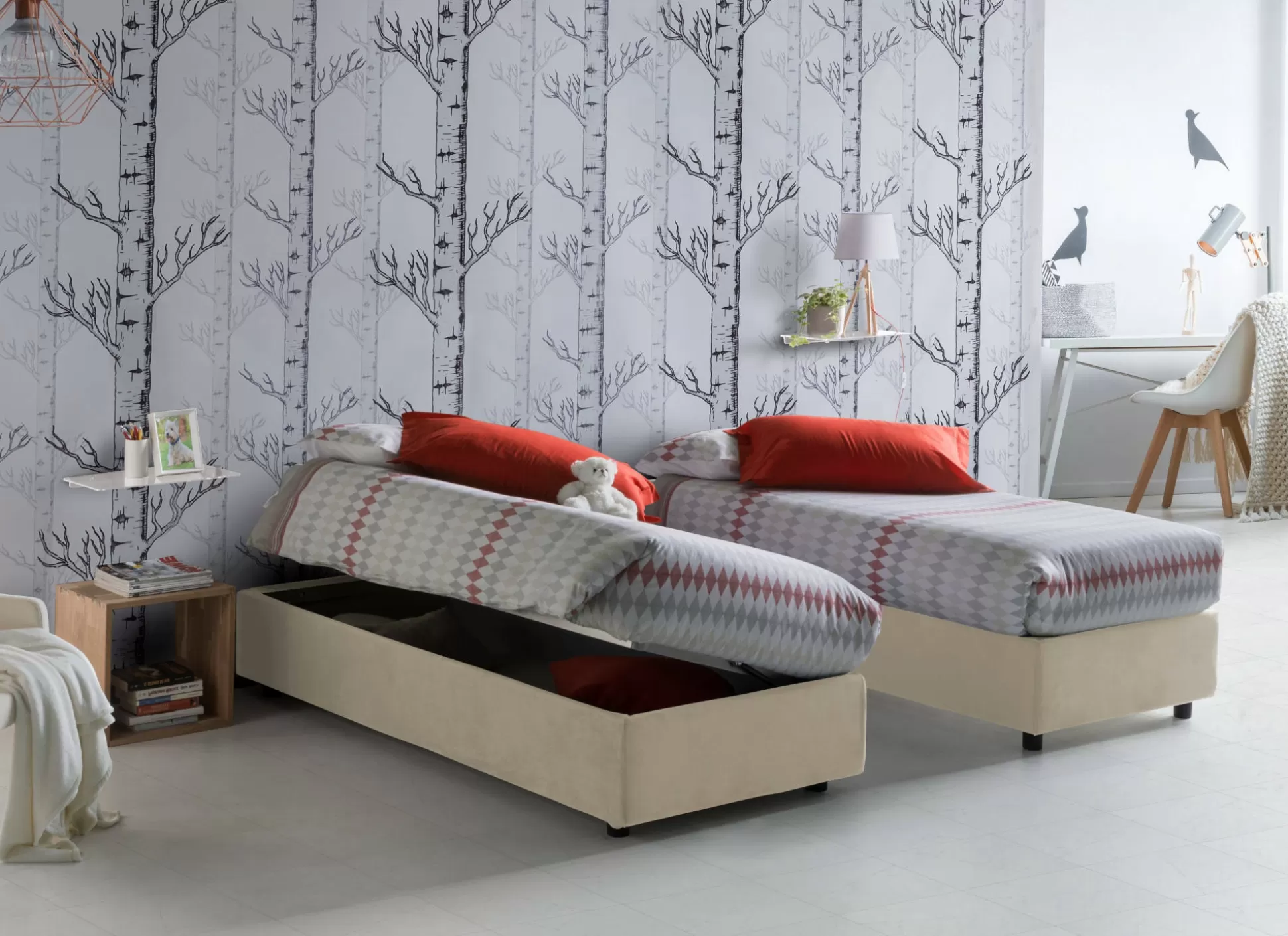 Dmora Letti Piazza E Mezza<Letto piazza e mezza Aftis, con materasso Cm 120x190 incluso,