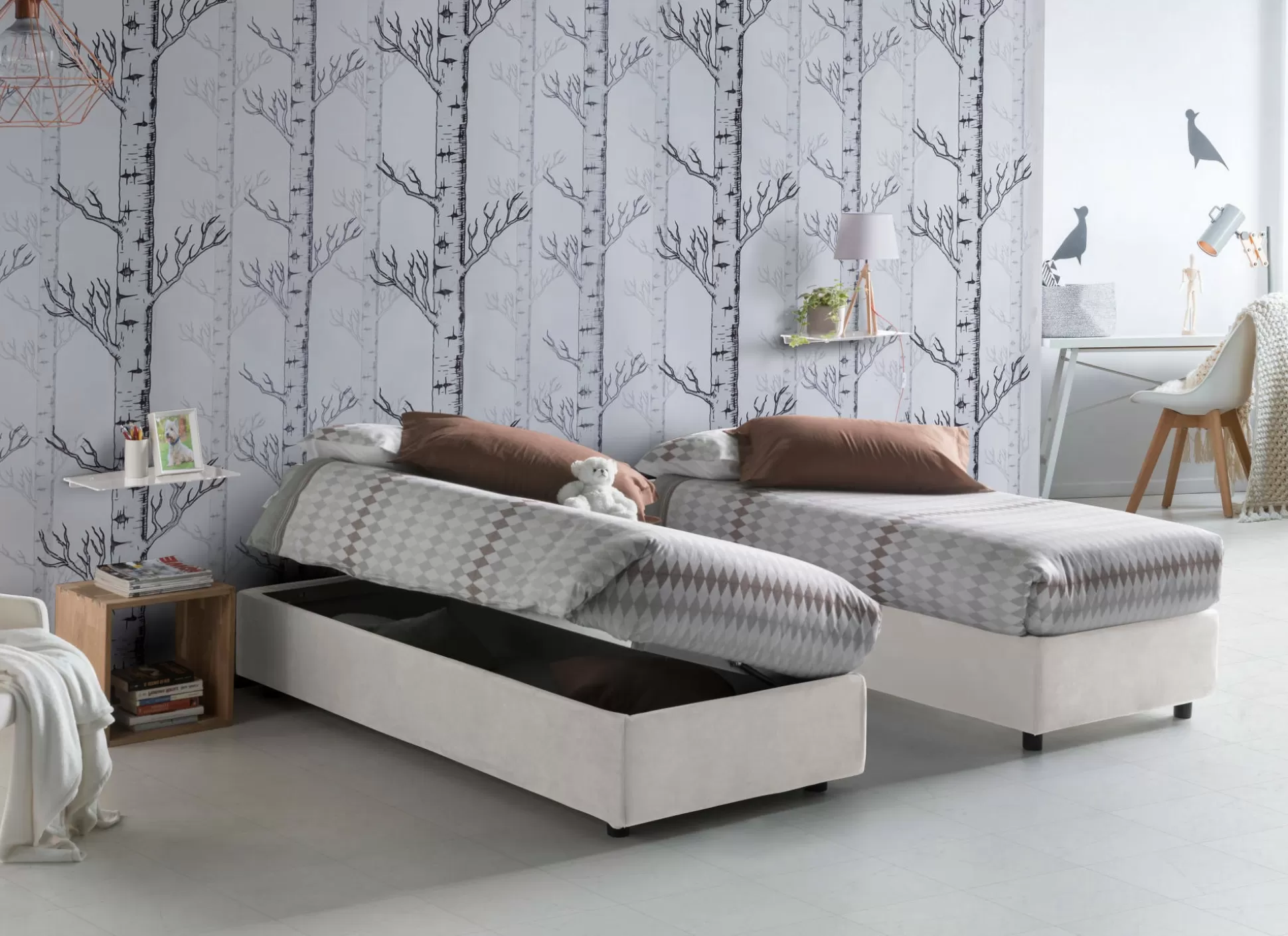 Dmora Letti Piazza E Mezza<Letto piazza e mezza Aftis, con materasso Cm 120x190 incluso,