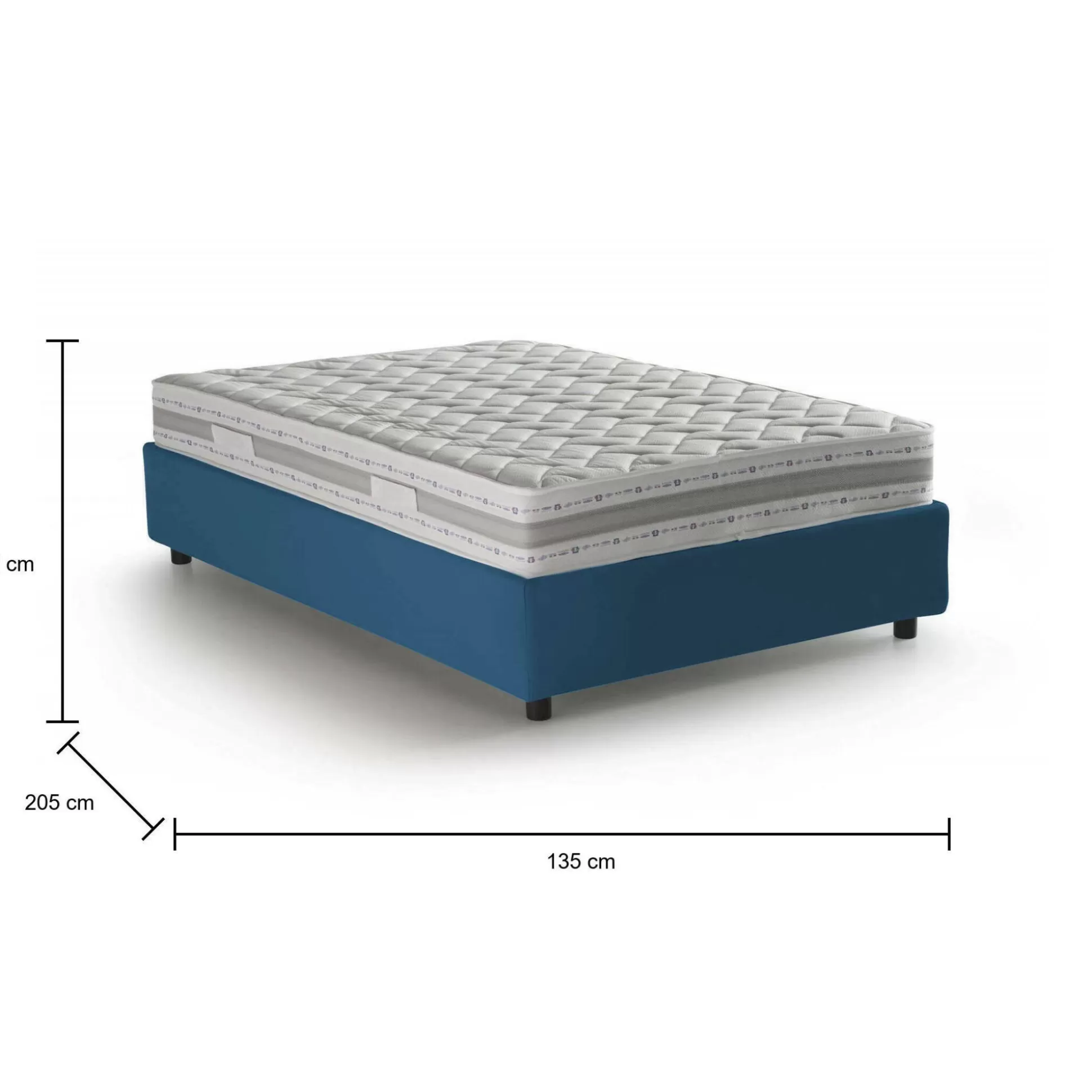 Dmora Letti Piazza E Mezza<Letto piazza e mezza Aftis, con materasso Cm 120x190 incluso,