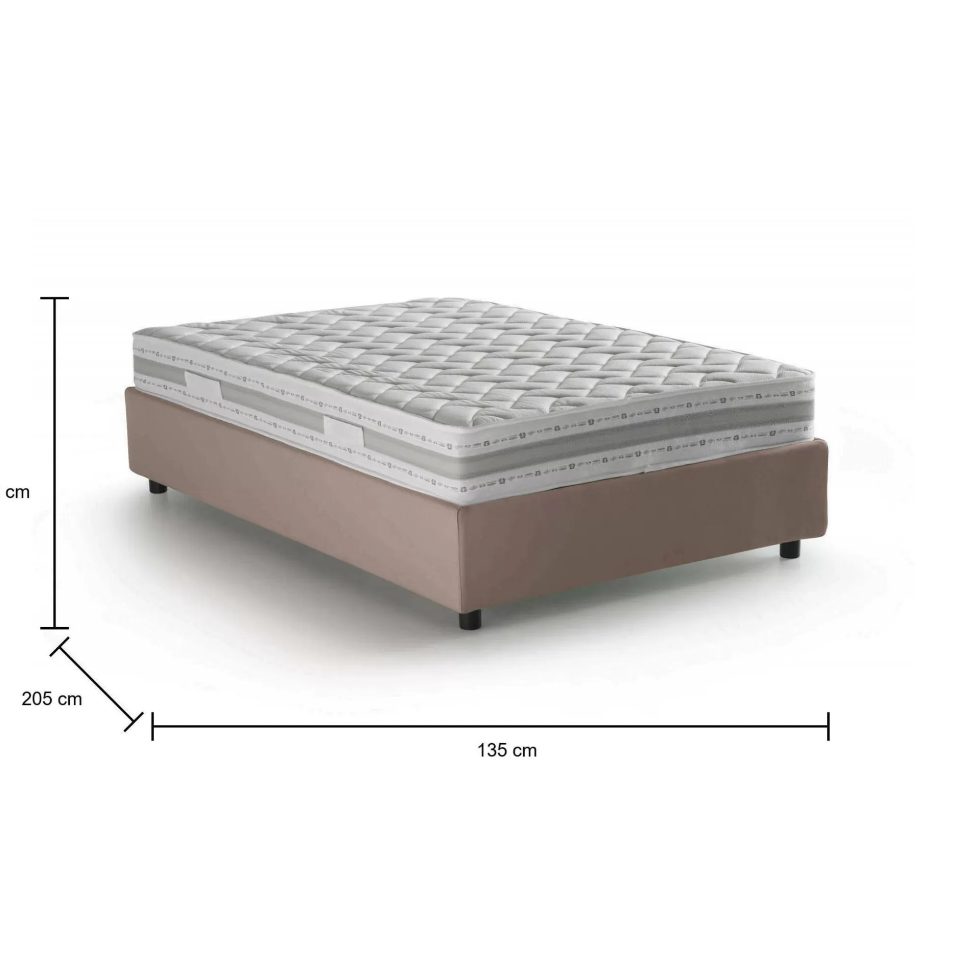 Dmora Letti Piazza E Mezza<Letto piazza e mezza Aftis, con materasso Cm 120x190 incluso,