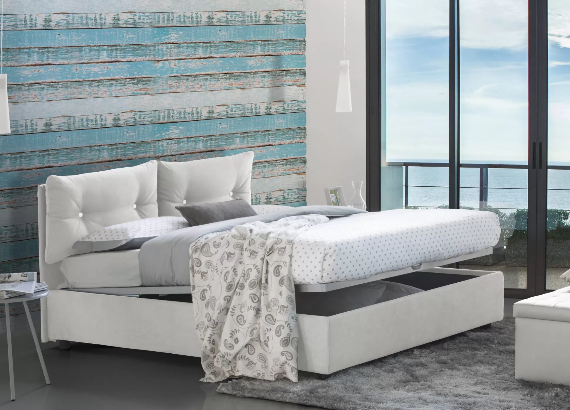 Dmora Letti Piazza E Mezza<Letto piazza e mezza Agamennone, adatto per materasso Cm 120x190,