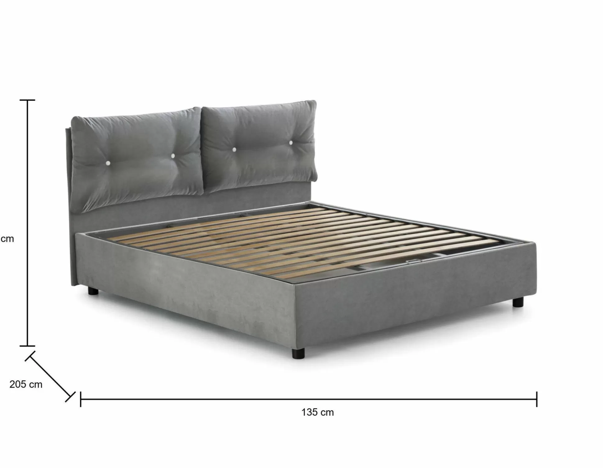 Dmora Letti Piazza E Mezza<Letto piazza e mezza Agamennone, adatto per materasso Cm 120x190,