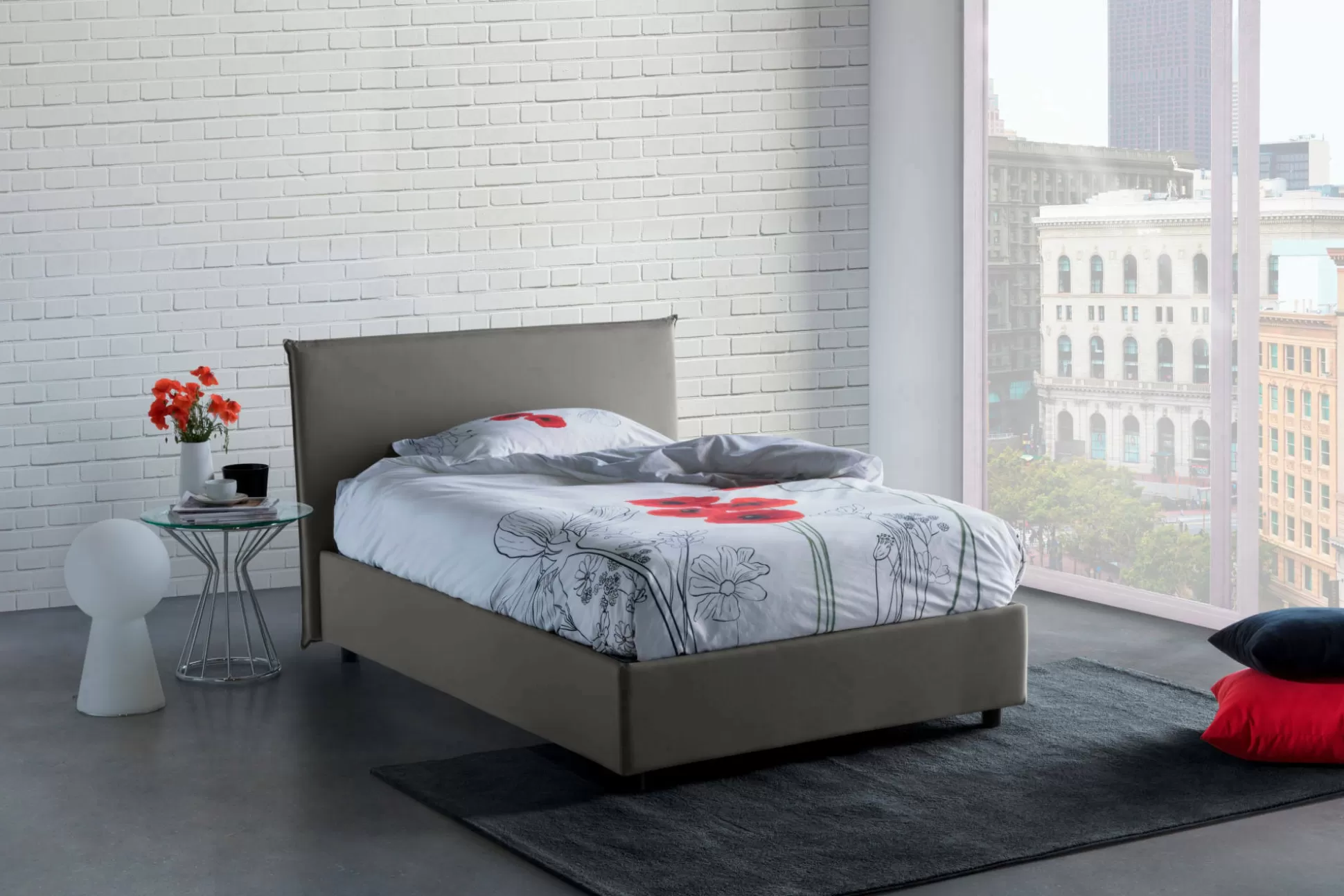 Dmora Letti Piazza E Mezza<Letto piazza e mezza Alvino, con materasso Cm 120x200 incluso,