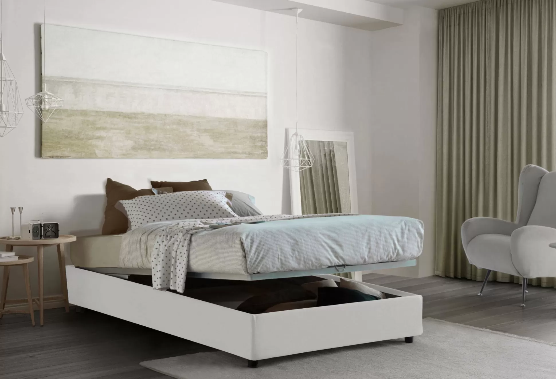 Dmora Letti Piazza E Mezza<Letto piazza e mezza Alvise, con materasso Cm 120x190 incluso,