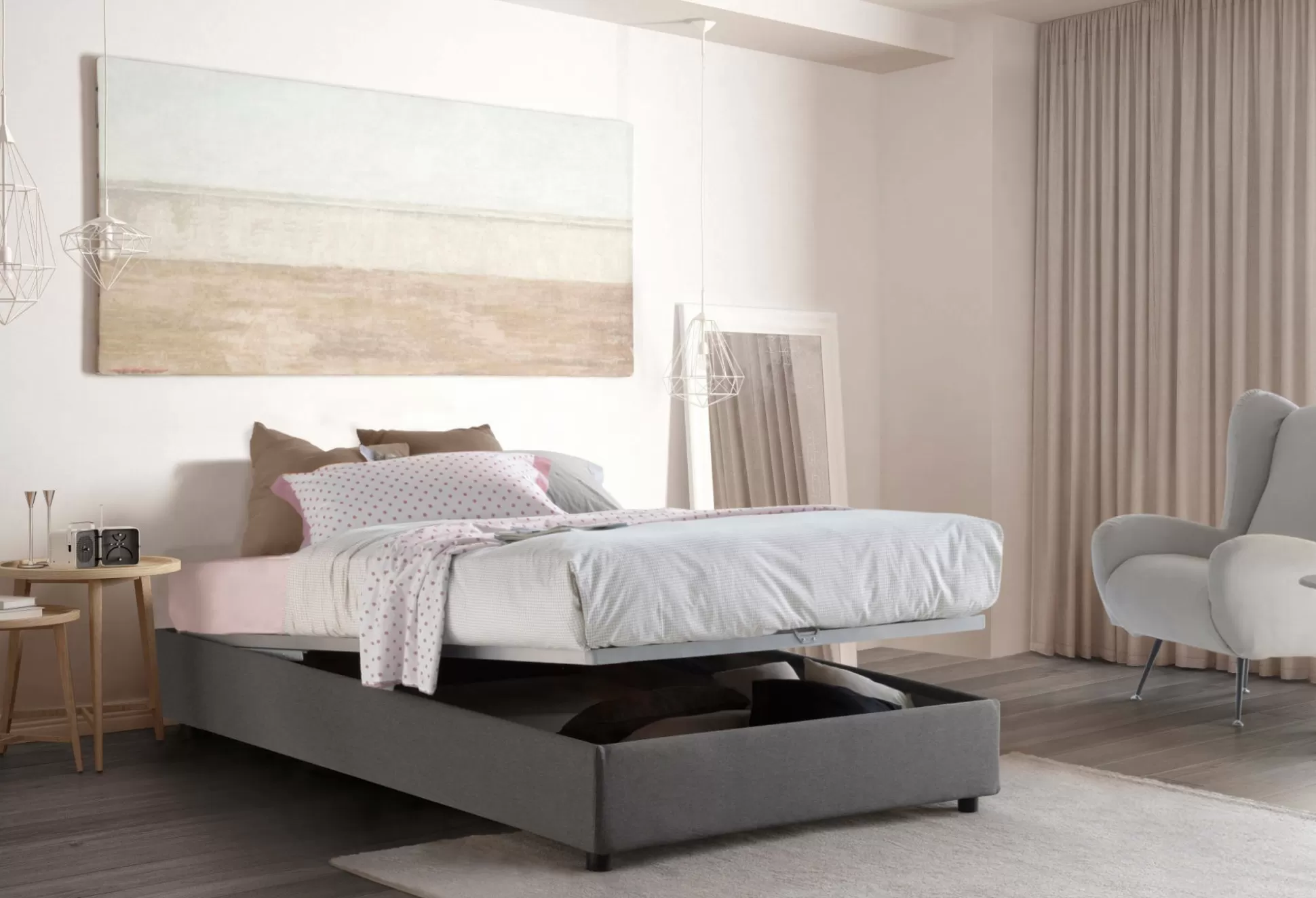 Dmora Letti Piazza E Mezza<Letto piazza e mezza Alvise, con materasso Cm 120x190 incluso,