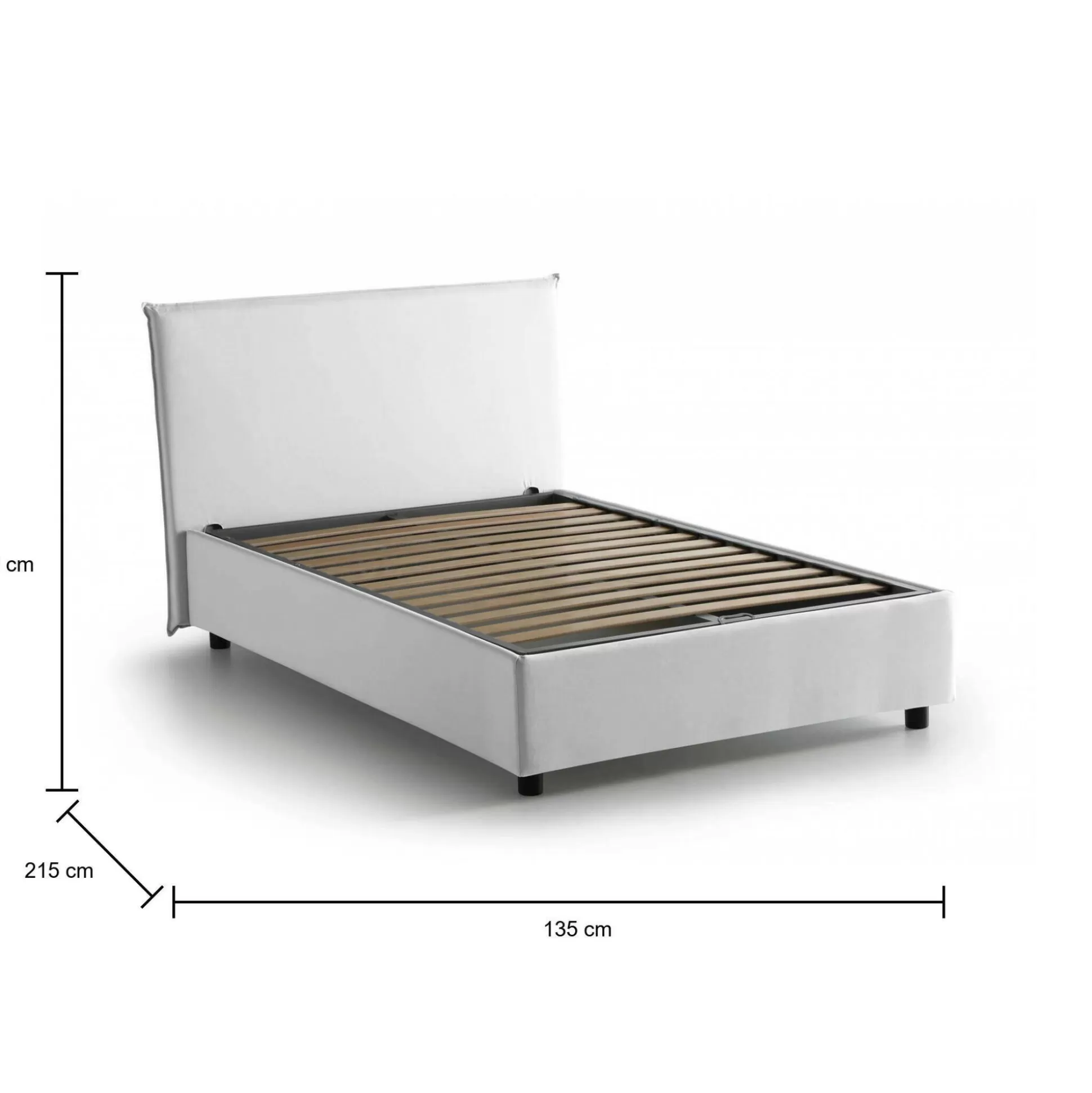 Dmora Letti Piazza E Mezza<Letto piazza e mezza Anissa, adatto per materasso Cm 120x200,