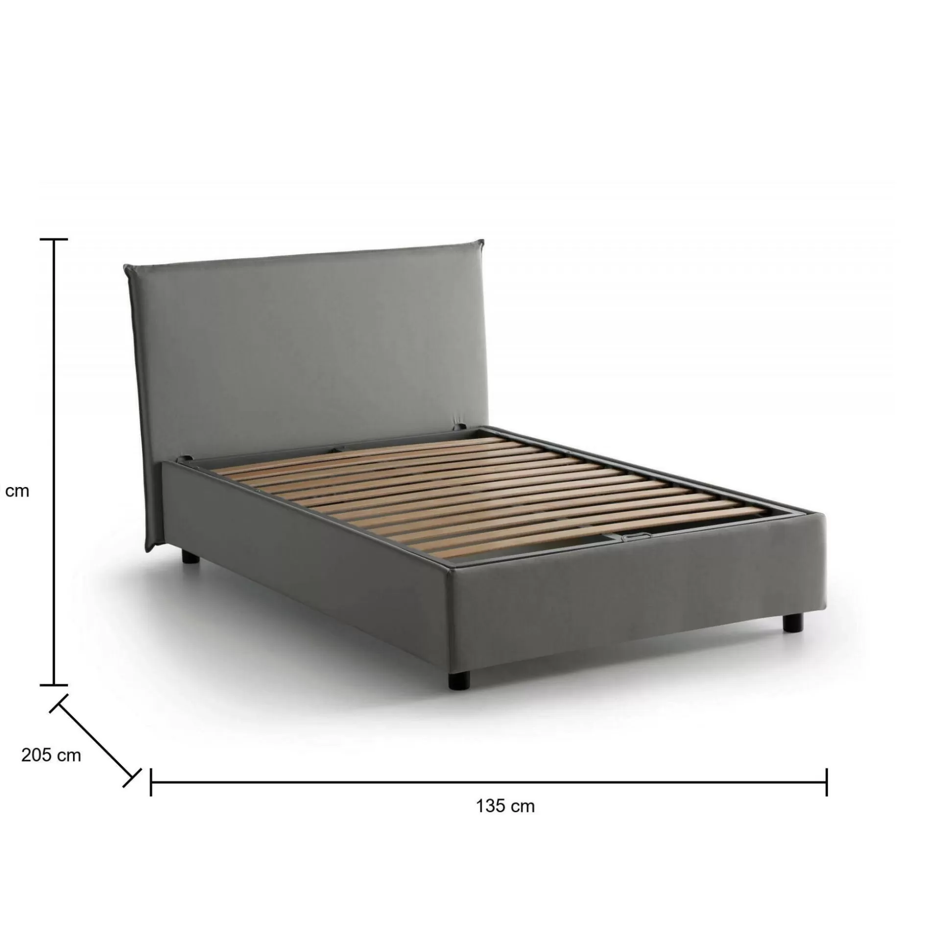 Dmora Letti Piazza E Mezza<Letto piazza e mezza Anyta, adatto per materasso Cm 120x190,