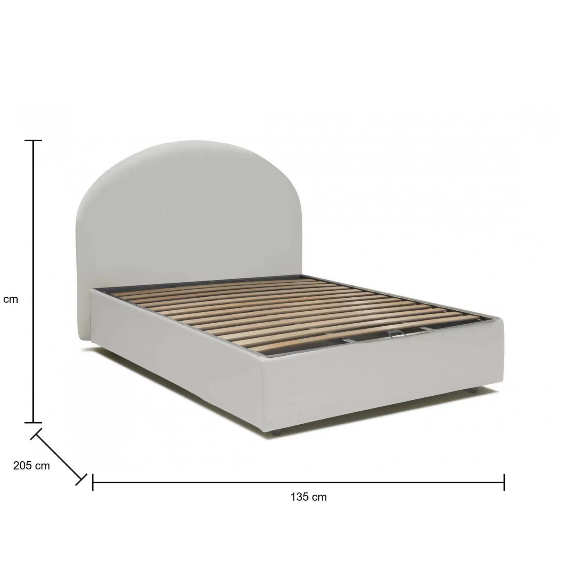 Dmora Letti Piazza E Mezza<Letto piazza e mezza Aquanette, adatto per materasso Cm 120x190,