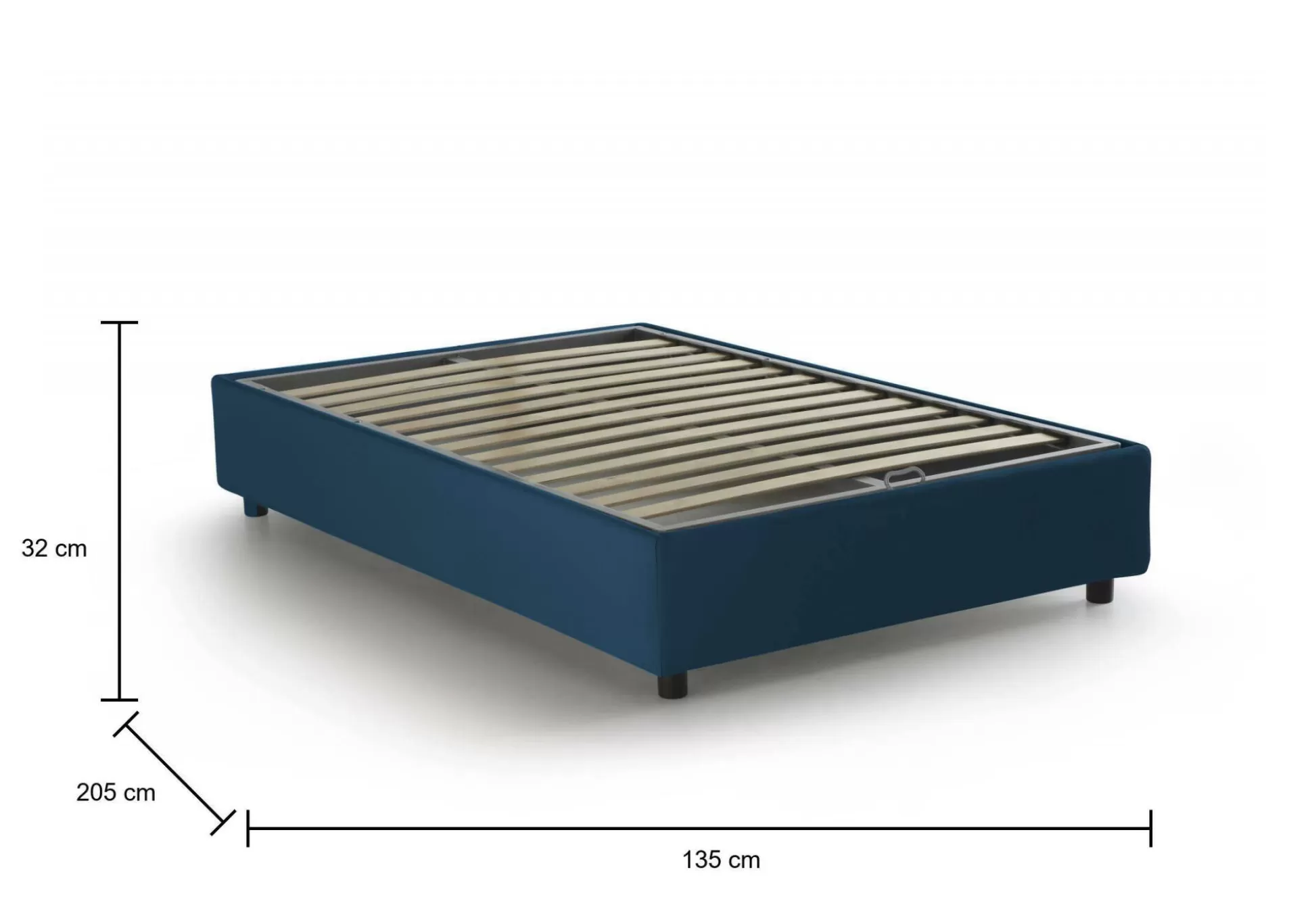 Dmora Letti Piazza E Mezza<Letto piazza e mezza Ariba, adatto per materasso Cm 120x190,
