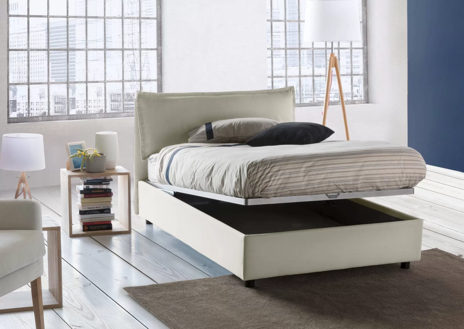 Dmora Letti Piazza E Mezza<Letto piazza e mezza Arnaldo, adatto per materasso Cm 120x200,