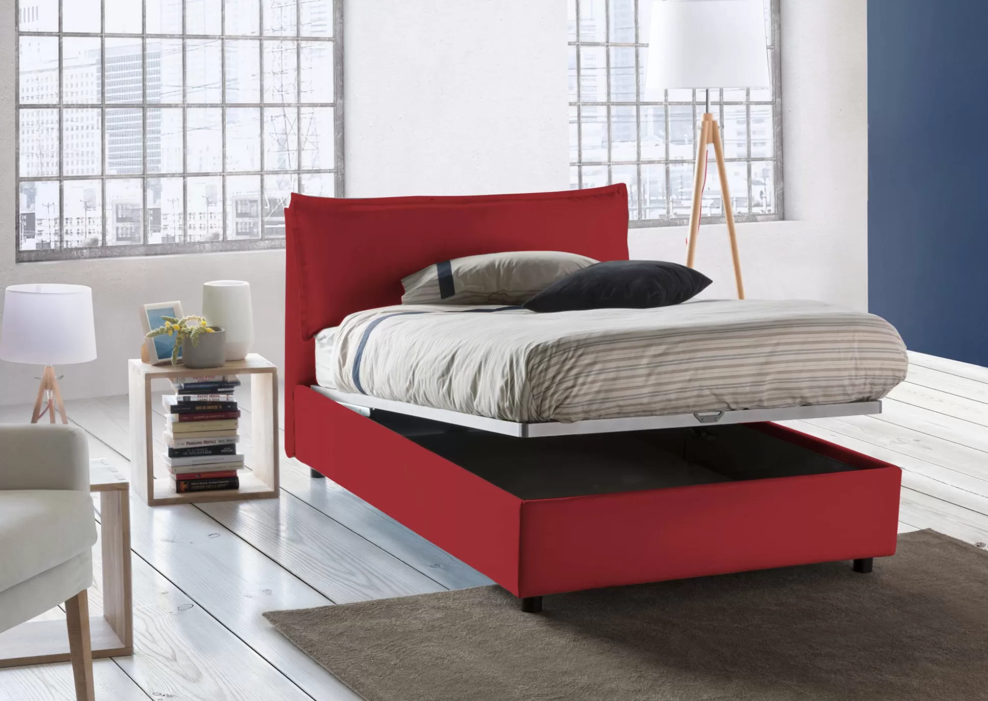 Dmora Letti Piazza E Mezza<Letto piazza e mezza Arnaldo, adatto per materasso Cm 120x200,