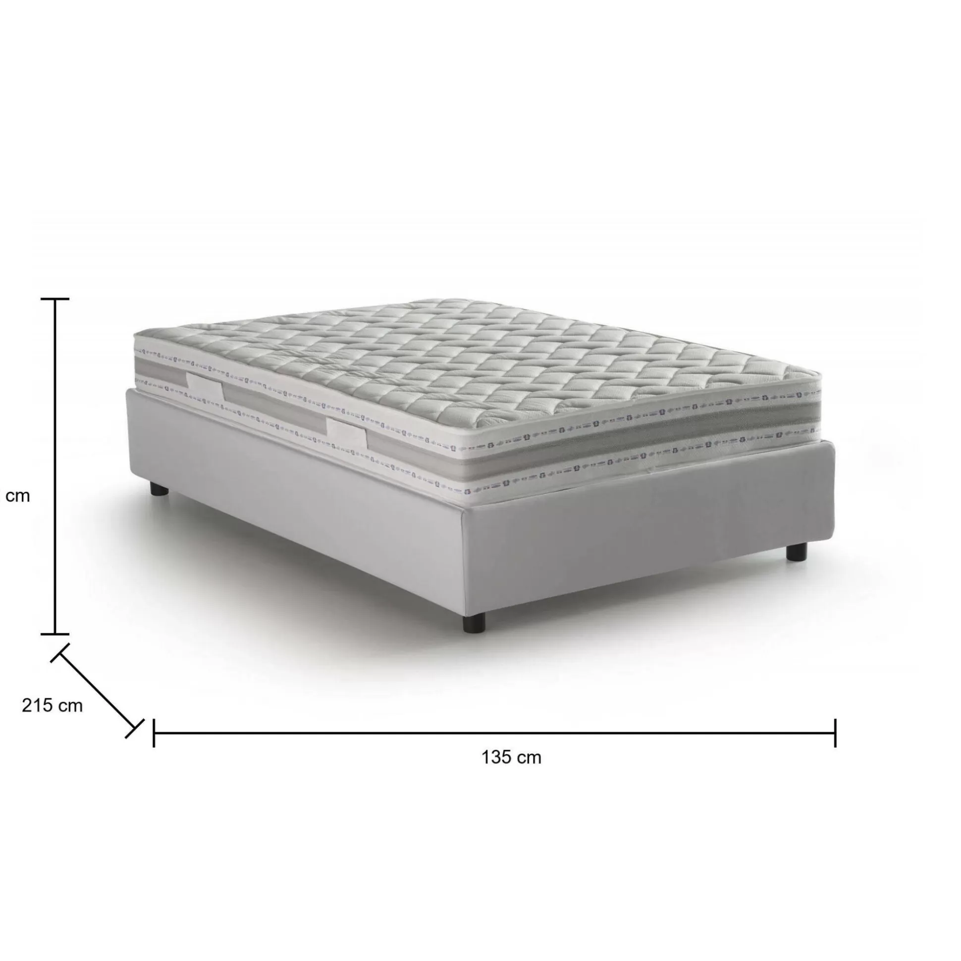 Dmora Letti Piazza E Mezza<Letto piazza e mezza Arnoldi, con materasso Cm 120x200 incluso,