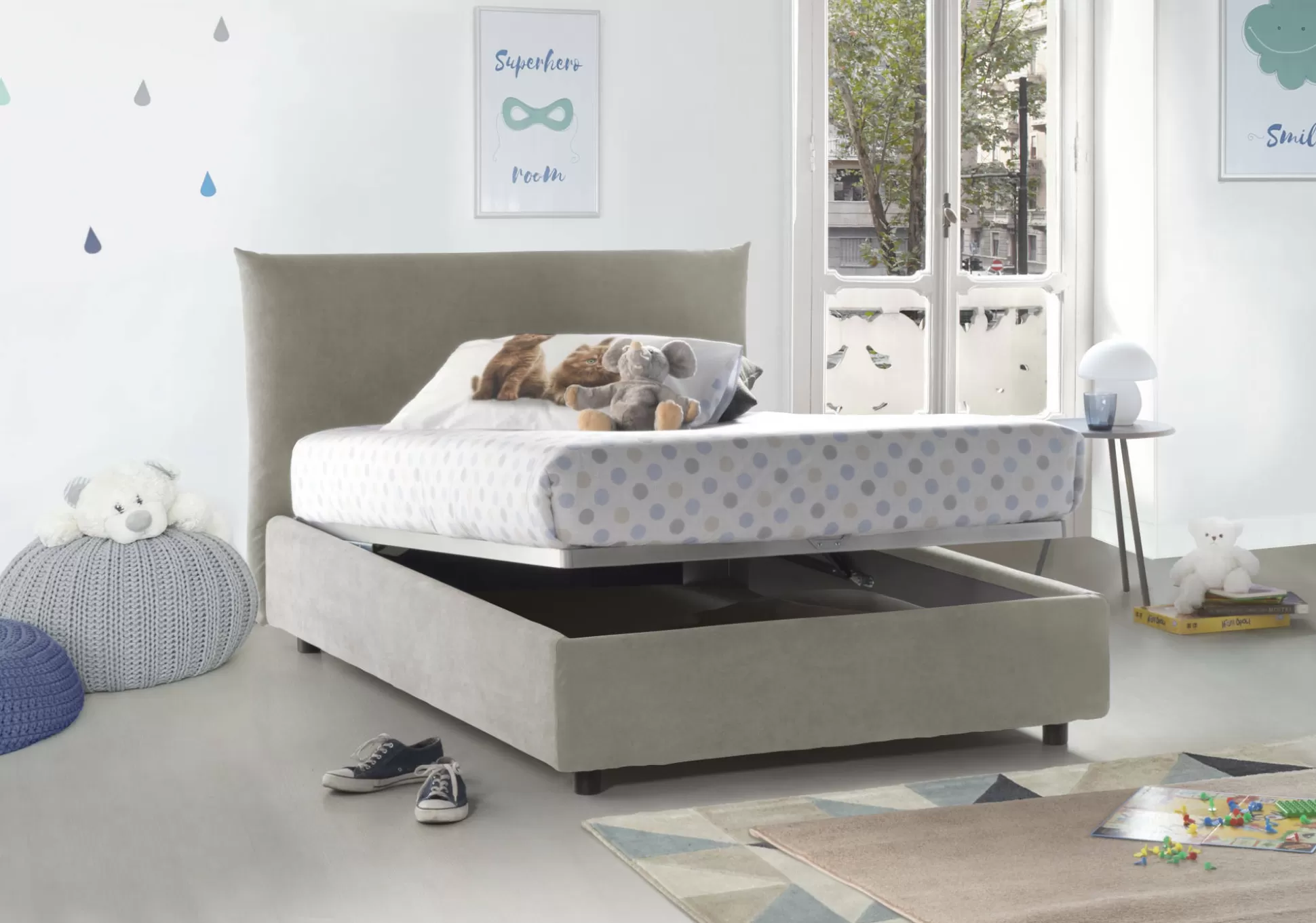 Dmora Letti Piazza E Mezza<Letto piazza e mezza Arpaise, con materasso Cm 120x190 incluso,