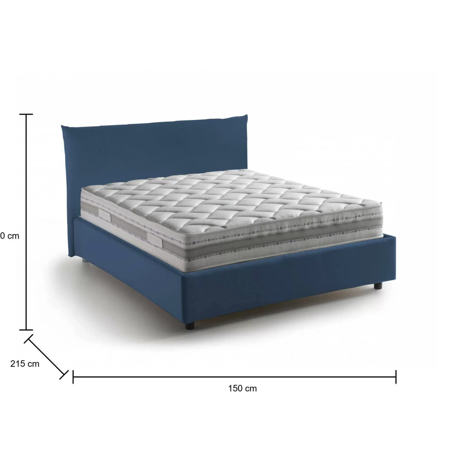 Dmora Letti Piazza E Mezza<Letto piazza e mezza Arpaise, con materasso Cm 120x190 incluso,
