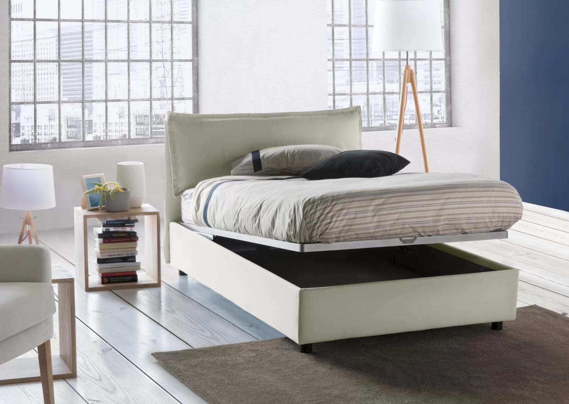 Dmora Letti Piazza E Mezza<Letto piazza e mezza Attinia, con materasso Cm 120x190 incluso,