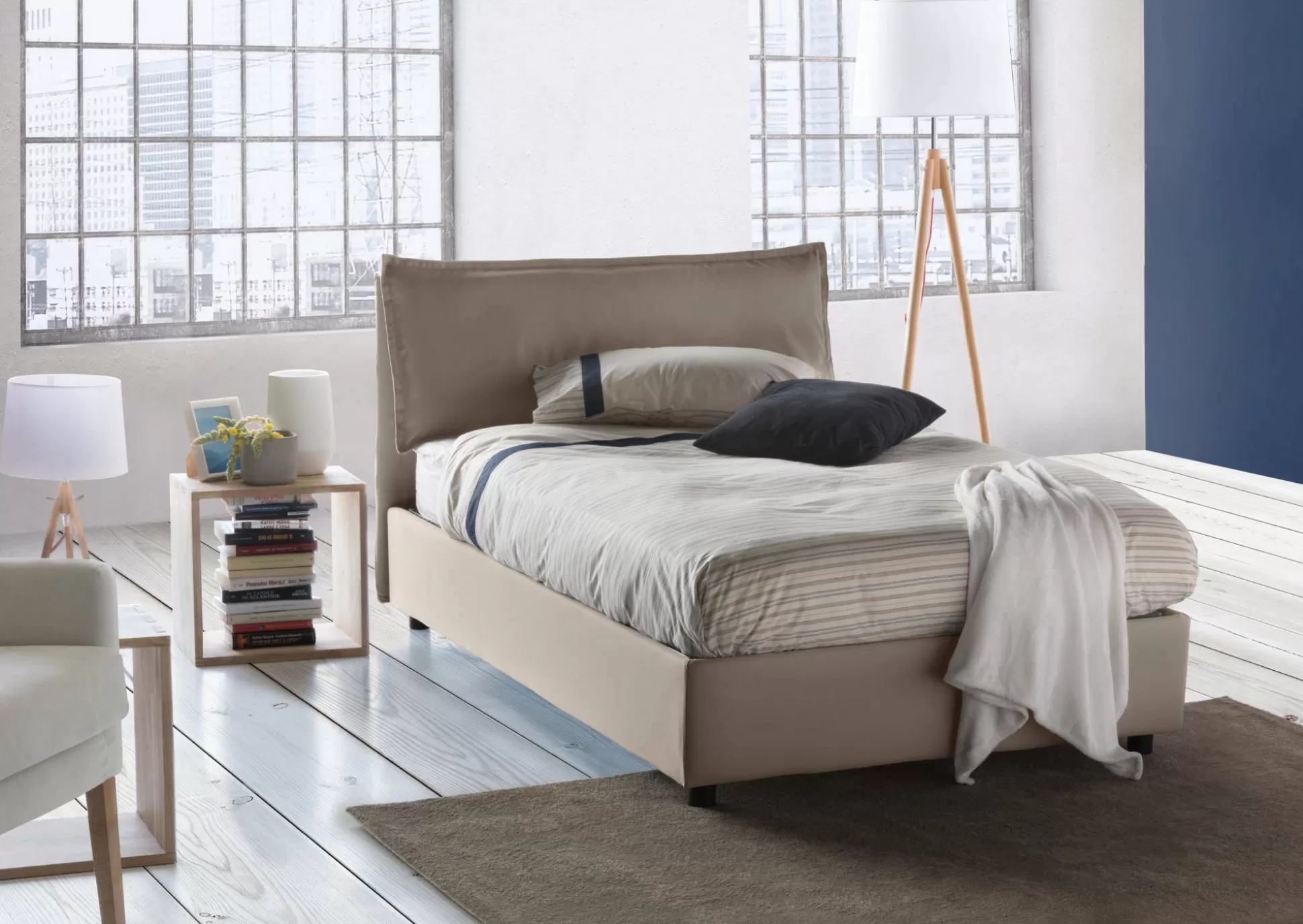 Dmora Letti Piazza E Mezza<Letto piazza e mezza Attinia, con materasso Cm 120x190 incluso,