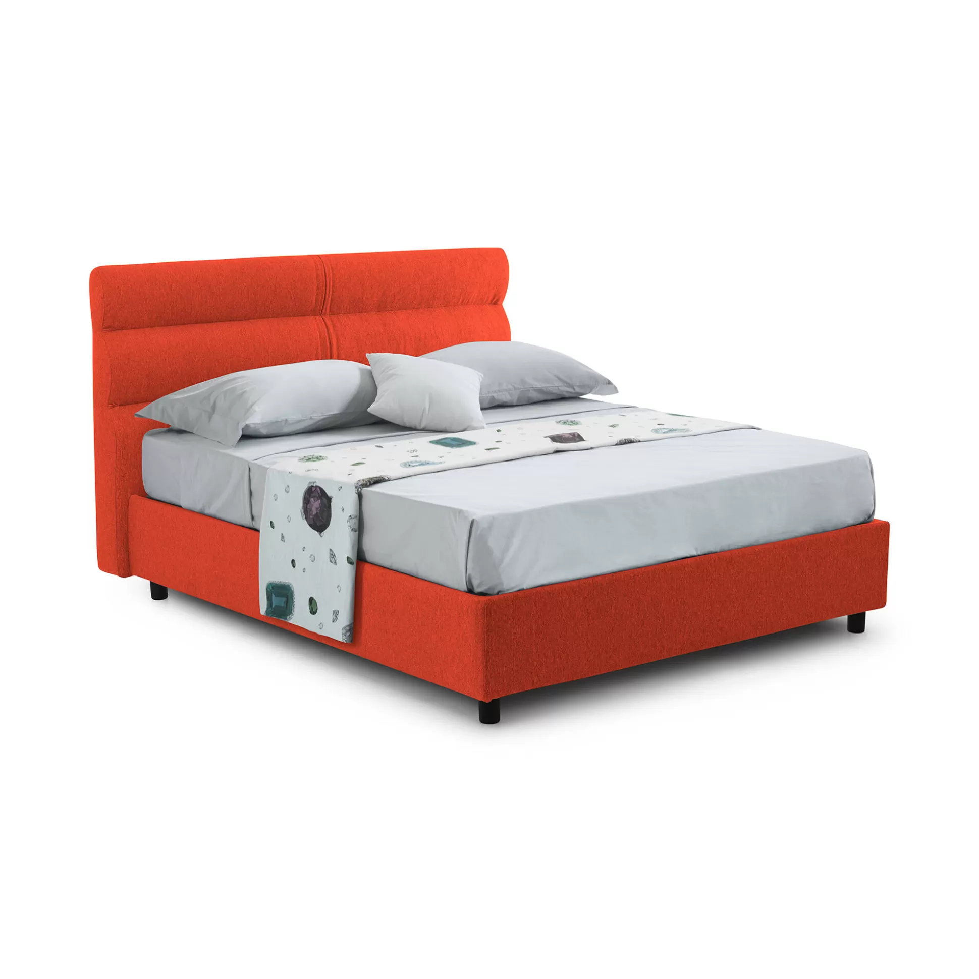 Dmora Letti Piazza E Mezza<Letto piazza e mezza Brinzio, Con materasso Cm 120x200 incluso,