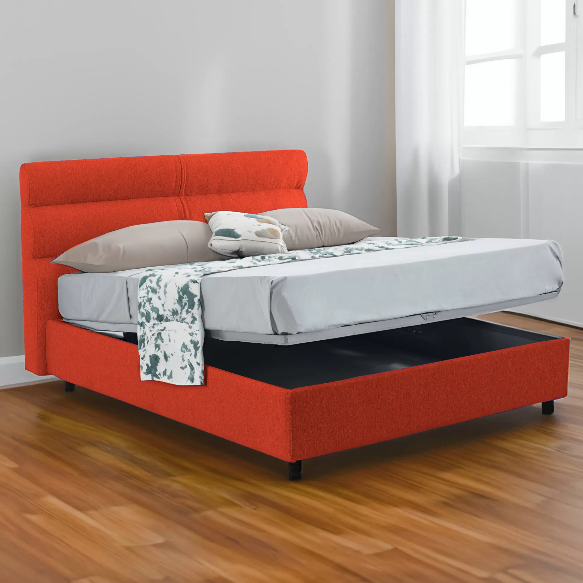 Dmora Letti Piazza E Mezza<Letto piazza e mezza Brinzio, Con materasso Cm 120x200 incluso,