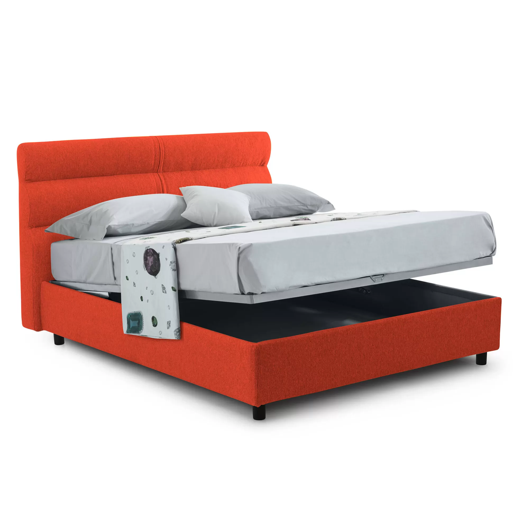 Dmora Letti Piazza E Mezza<Letto piazza e mezza Brinzio, Con materasso Cm 120x200 incluso,