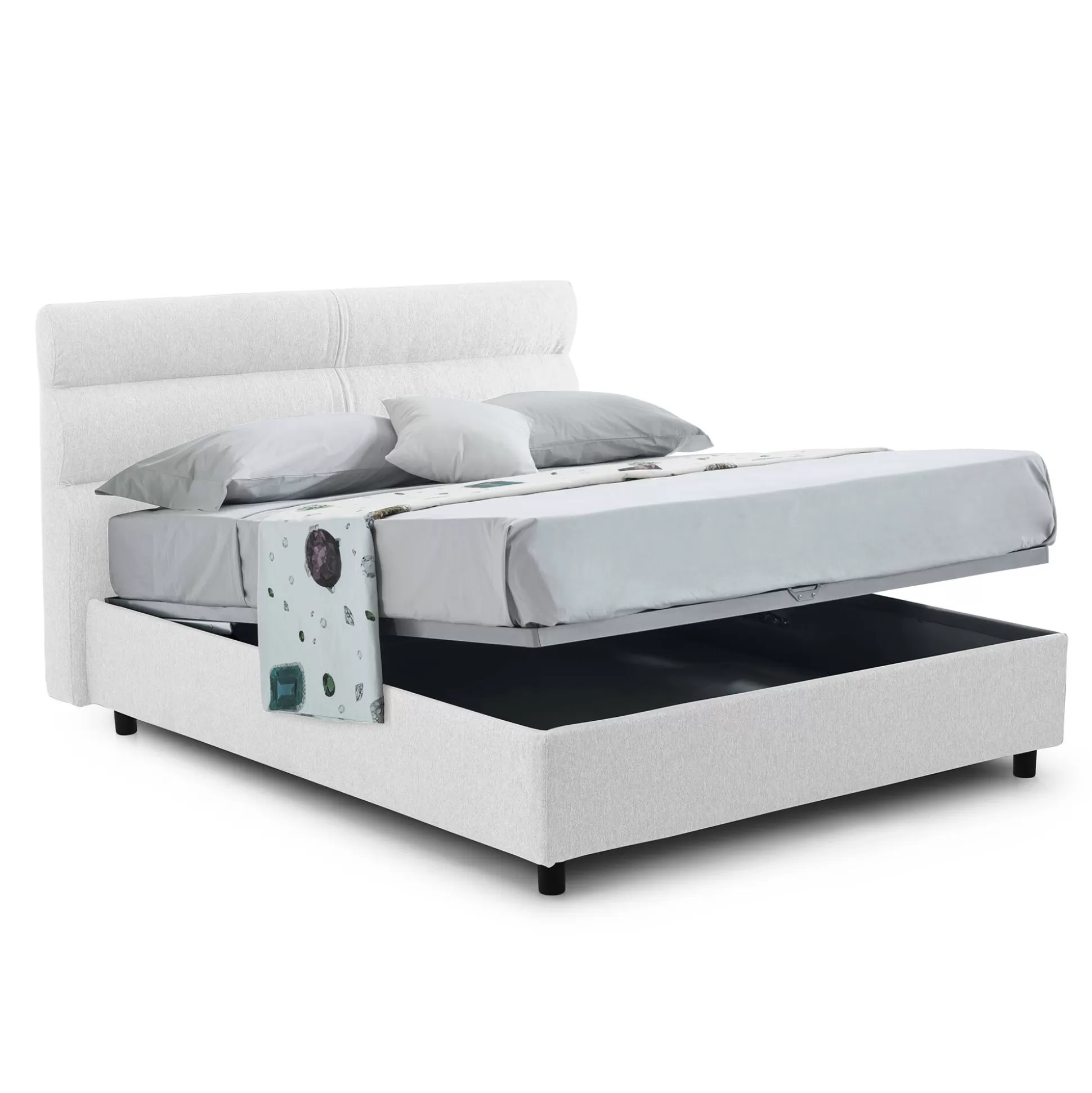 Dmora Letti Piazza E Mezza<Letto piazza e mezza Brinzio, Con materasso Cm 120x200 incluso,