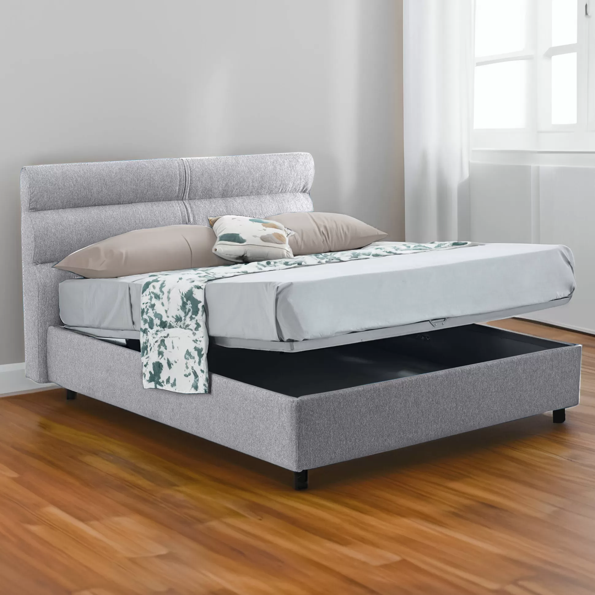 Dmora Letti Piazza E Mezza<Letto piazza e mezza Brinzio, Con materasso Cm 120x200 incluso,