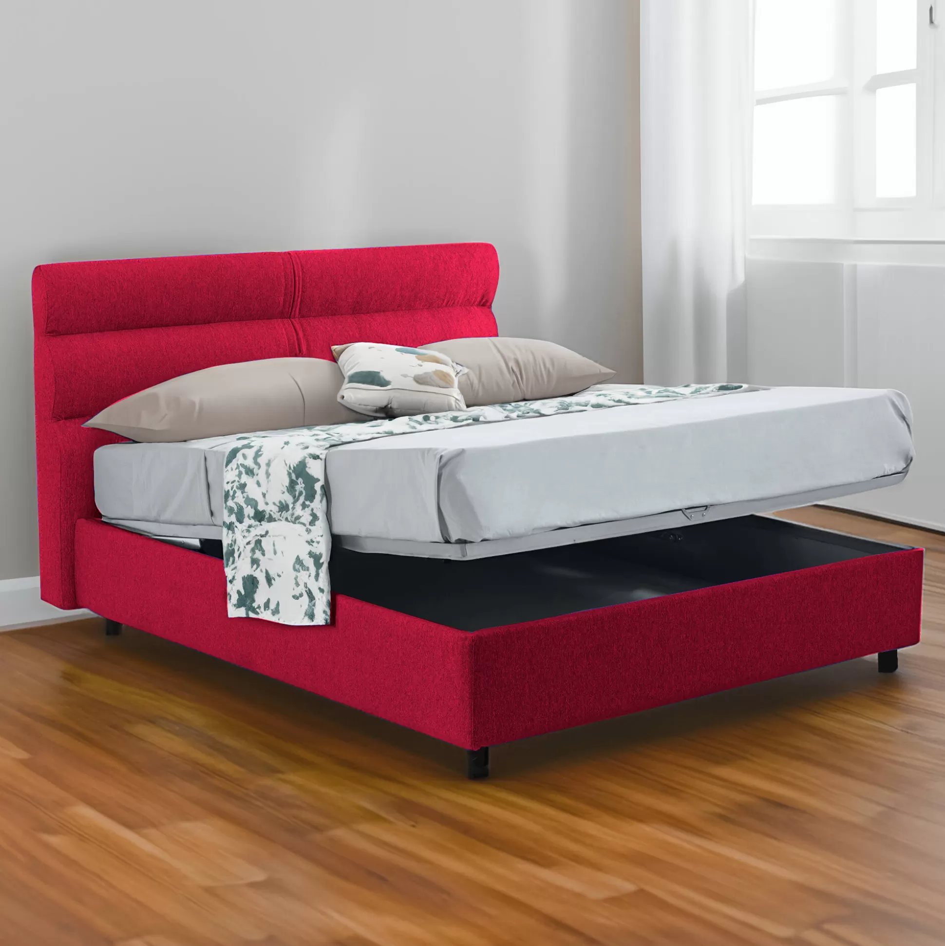Dmora Letti Piazza E Mezza<Letto piazza e mezza Brinzio, Con materasso Cm 120x200 incluso,