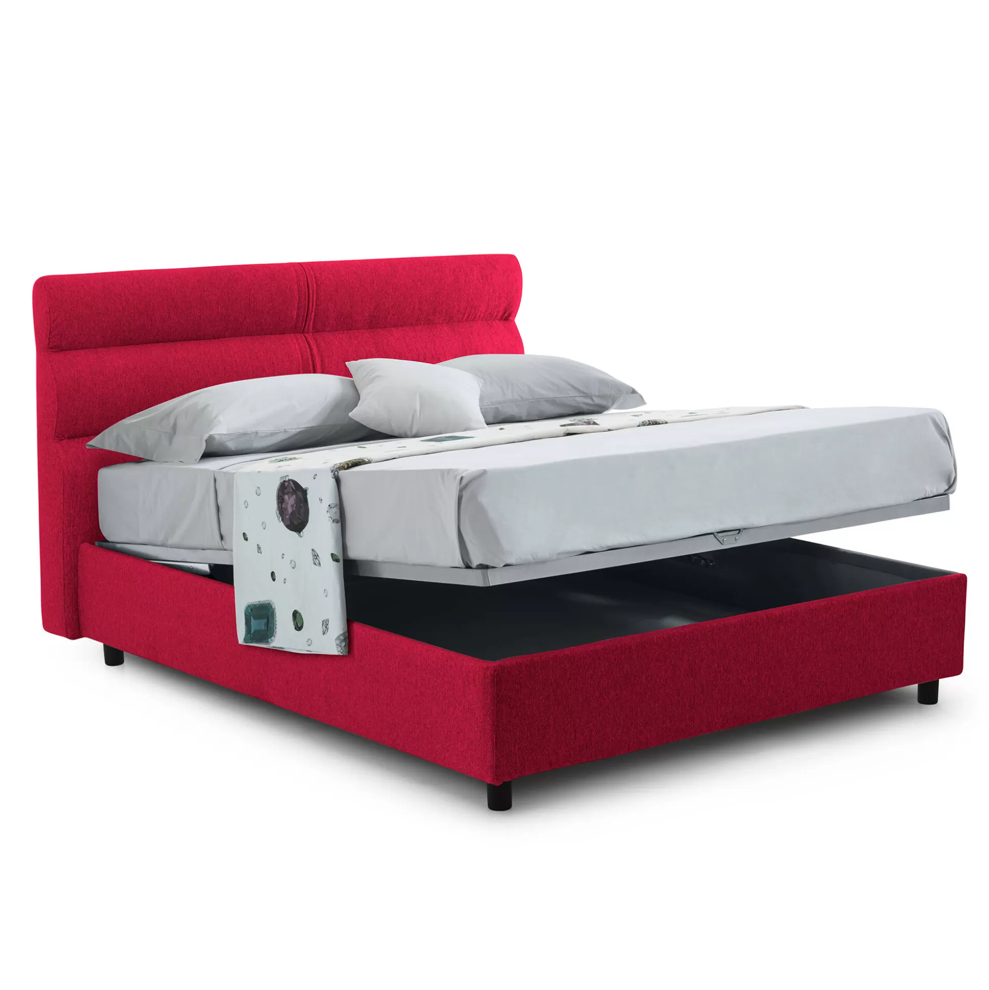 Dmora Letti Piazza E Mezza<Letto piazza e mezza Brinzio, Con materasso Cm 120x200 incluso,