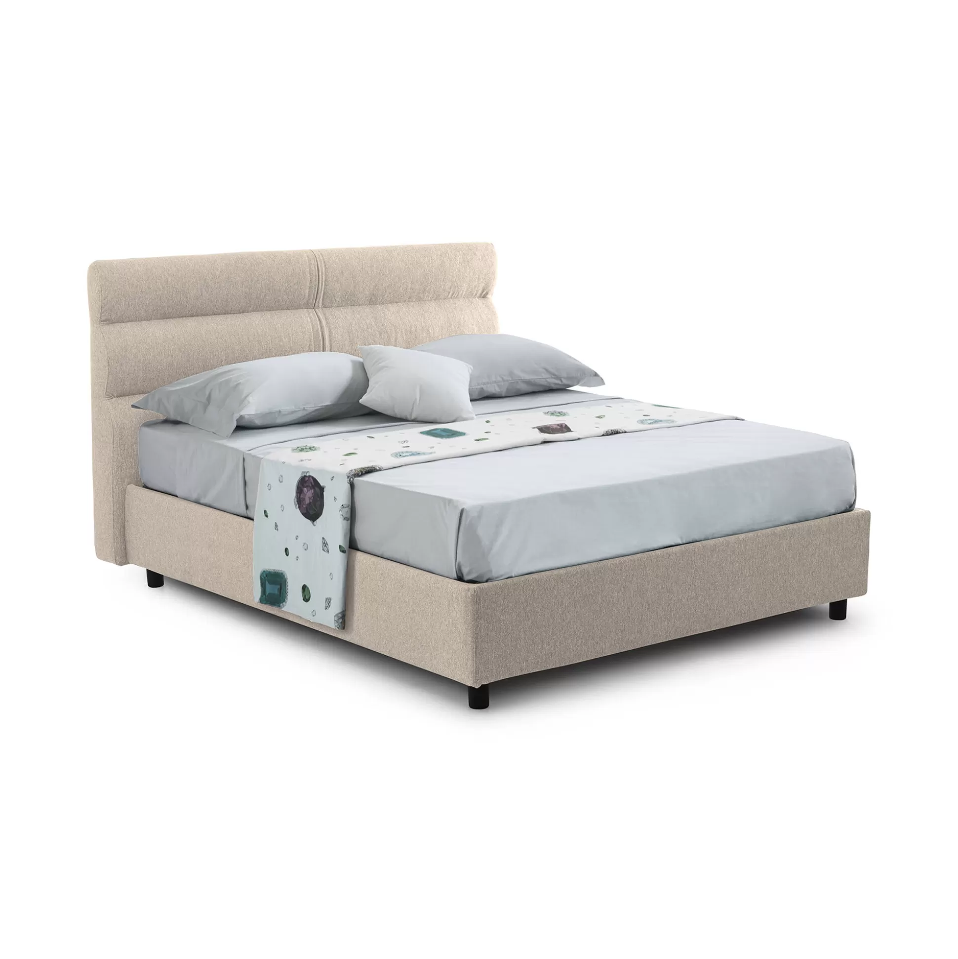 Dmora Letti Piazza E Mezza<Letto piazza e mezza Brinzio, Con materasso Cm 120x200 incluso,